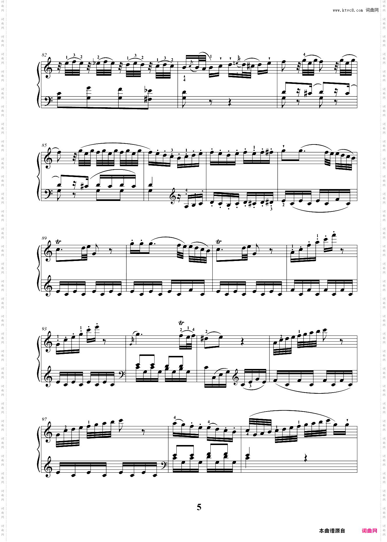 8级 大型乐曲 C大调奏鸣曲第一乐章