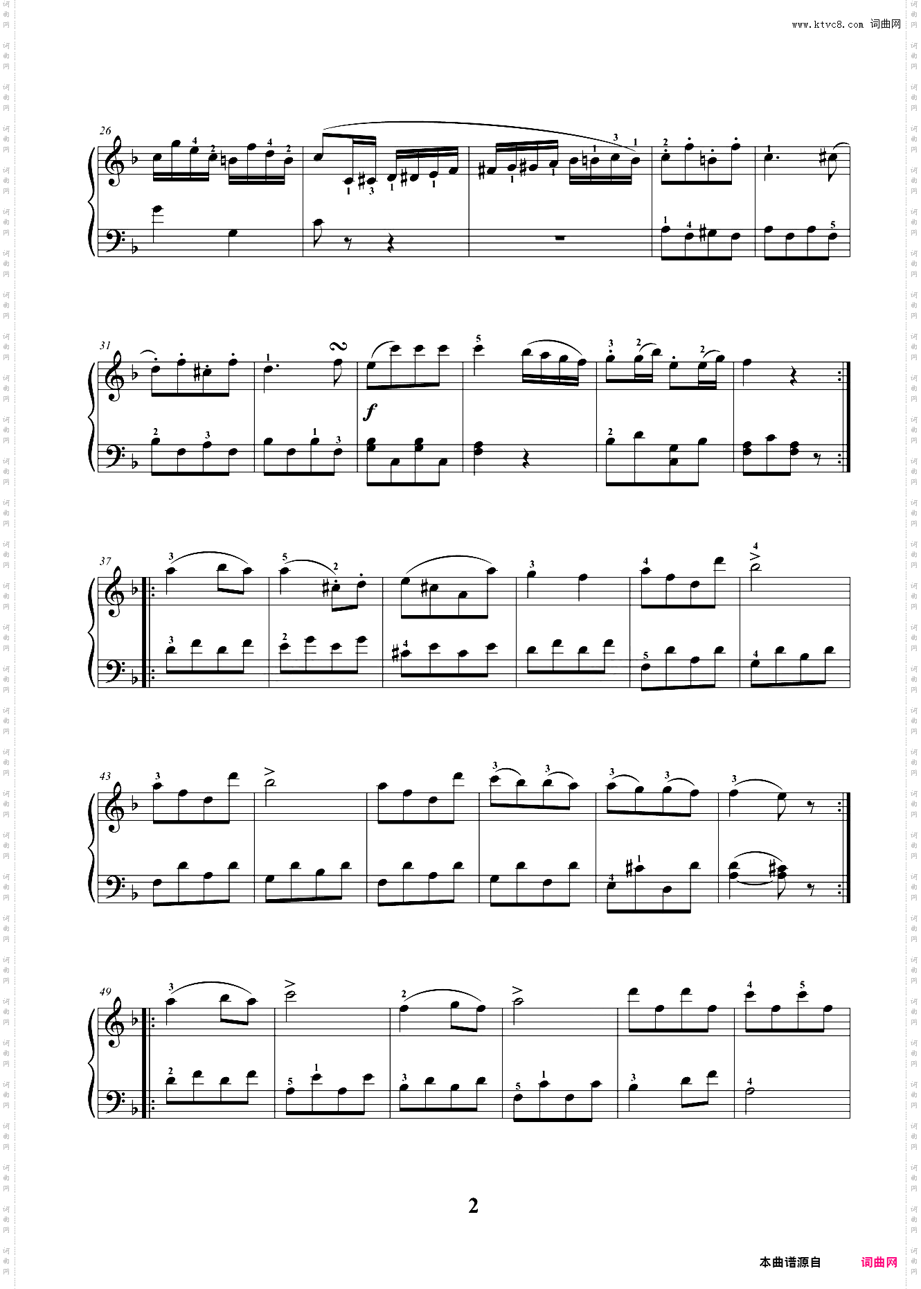 5级 大型乐曲 回旋曲