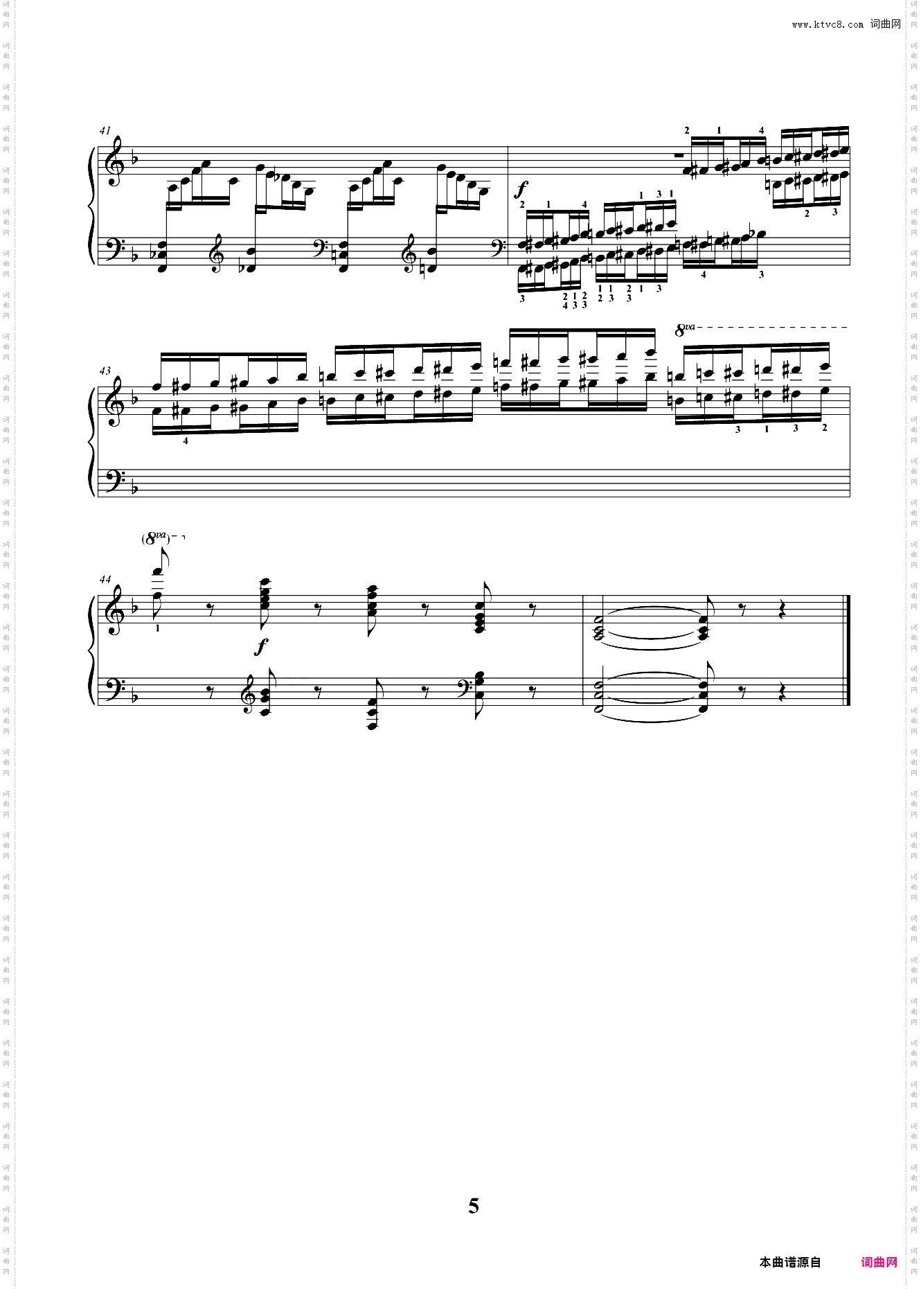 8级 练习曲 莫什科夫斯基No·6