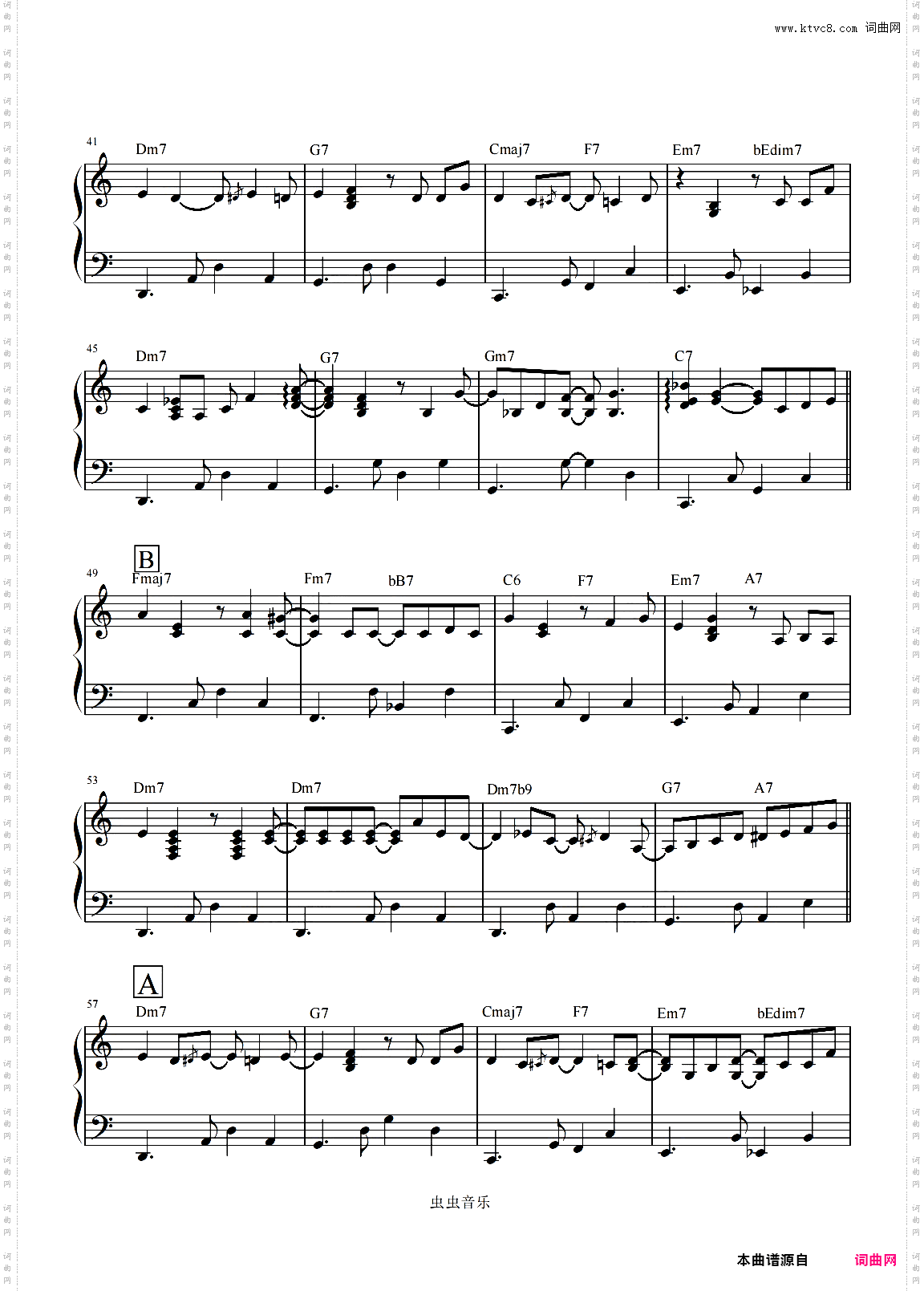 I wish you love初级实用爵士