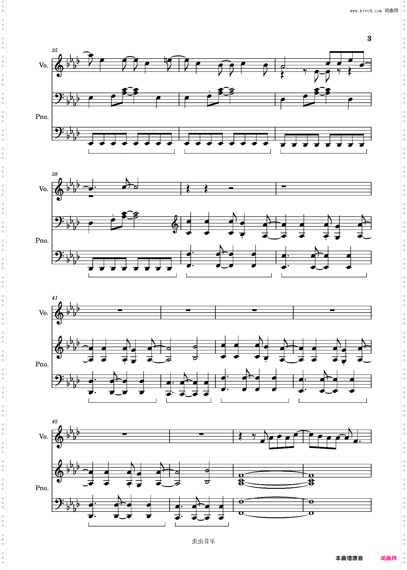 凄美地-郭顶Ab原调钢琴谱