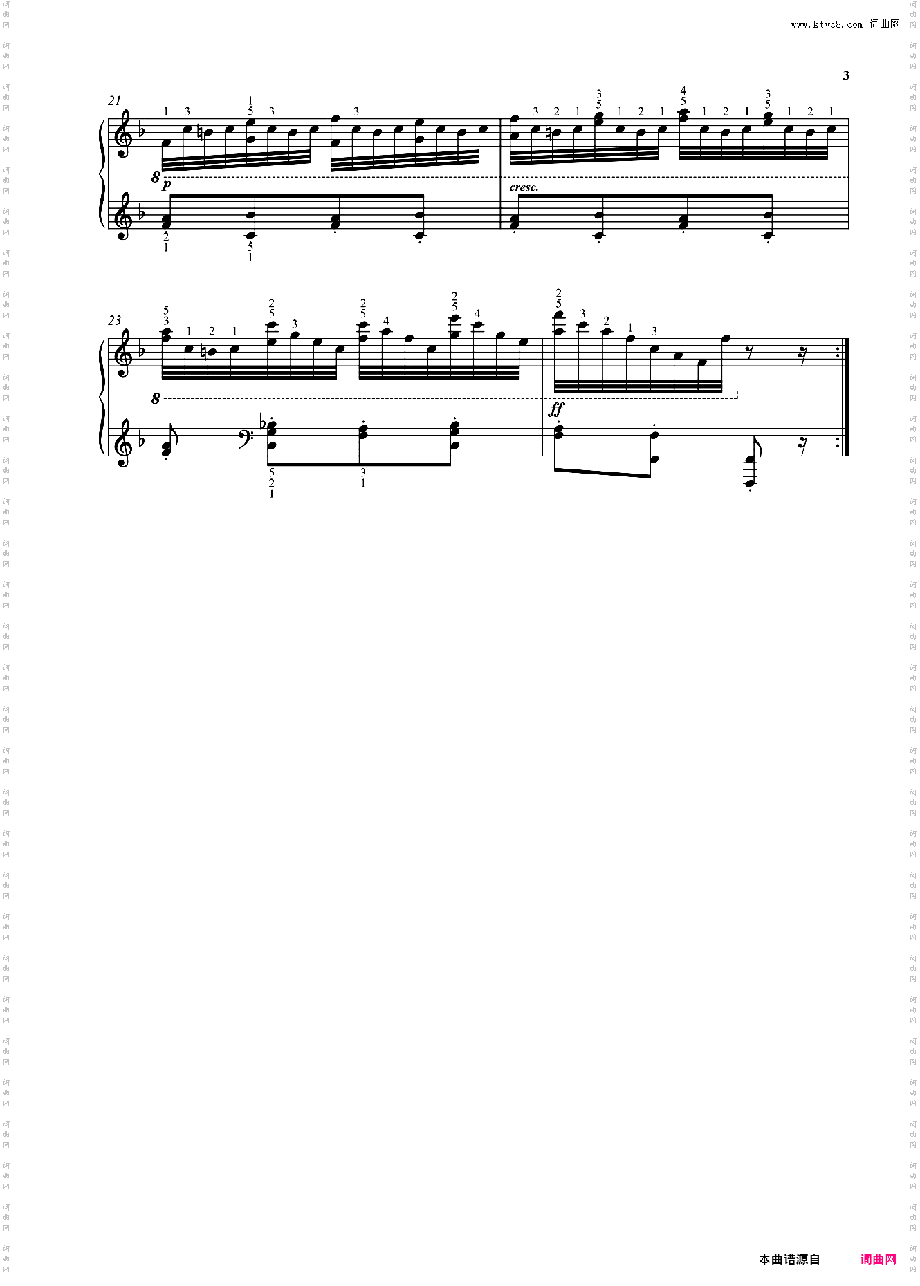 车尔尼299，No14