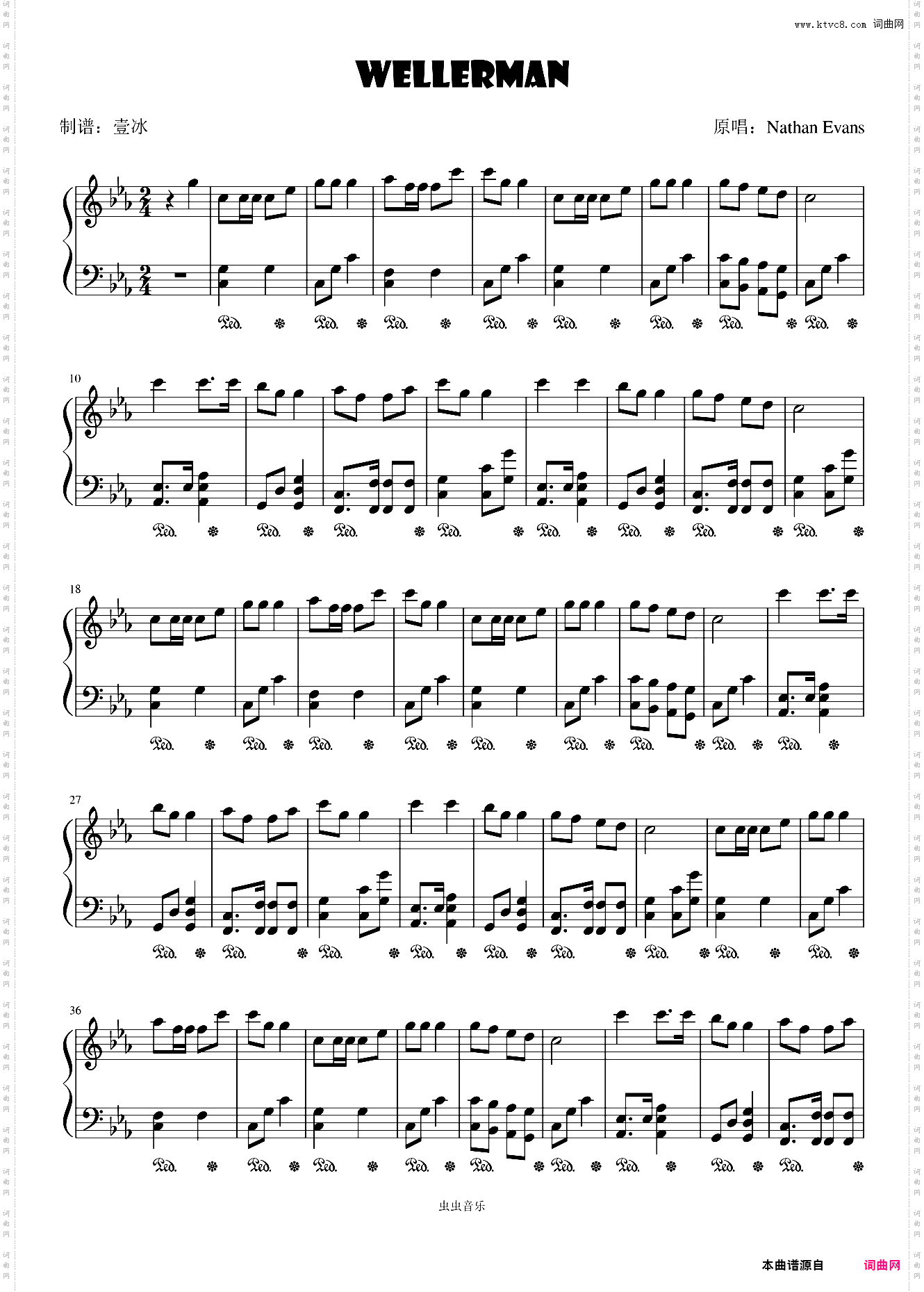 Wellerman/Nathan Evans-原调版