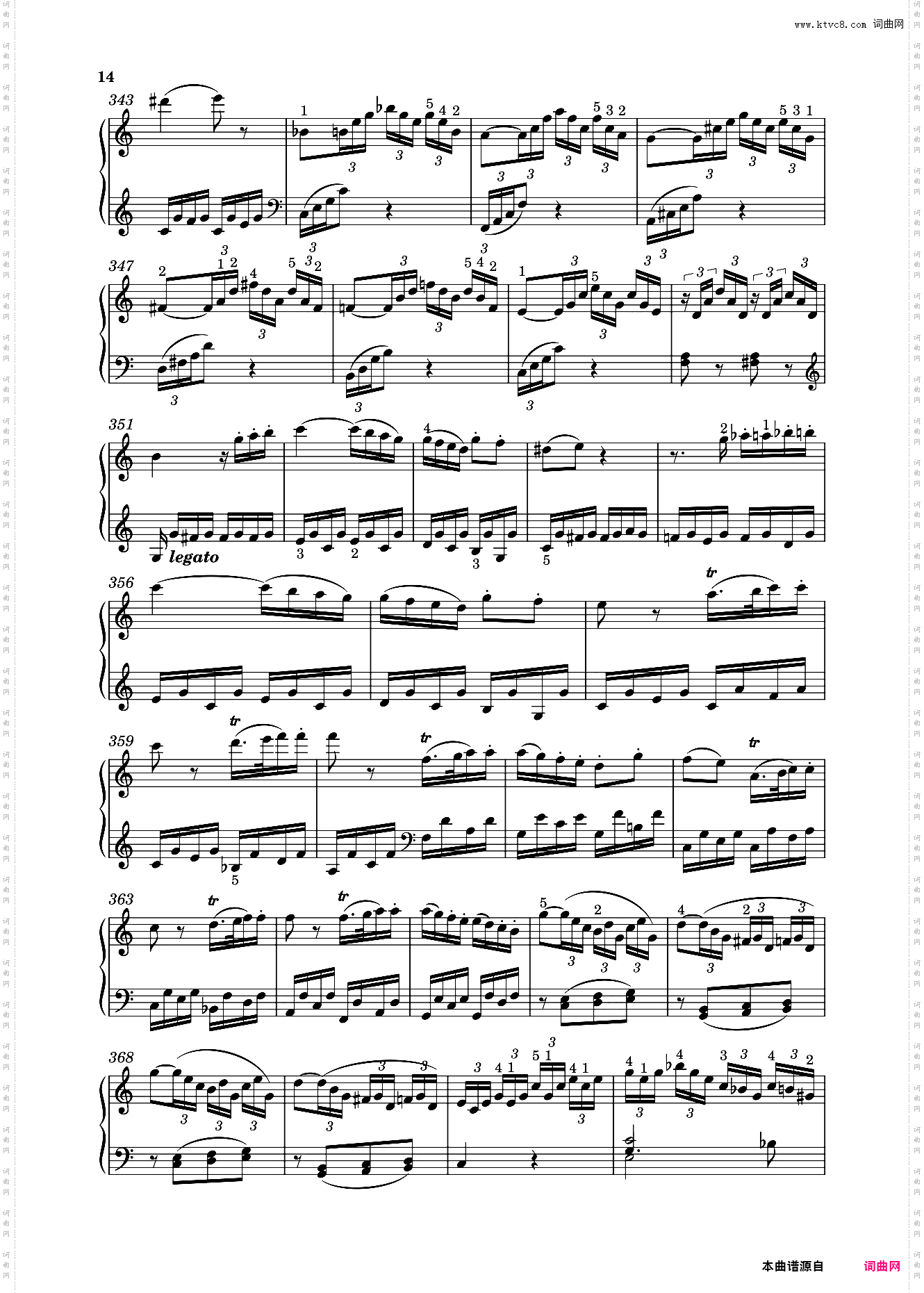 钢琴奏鸣曲KV330