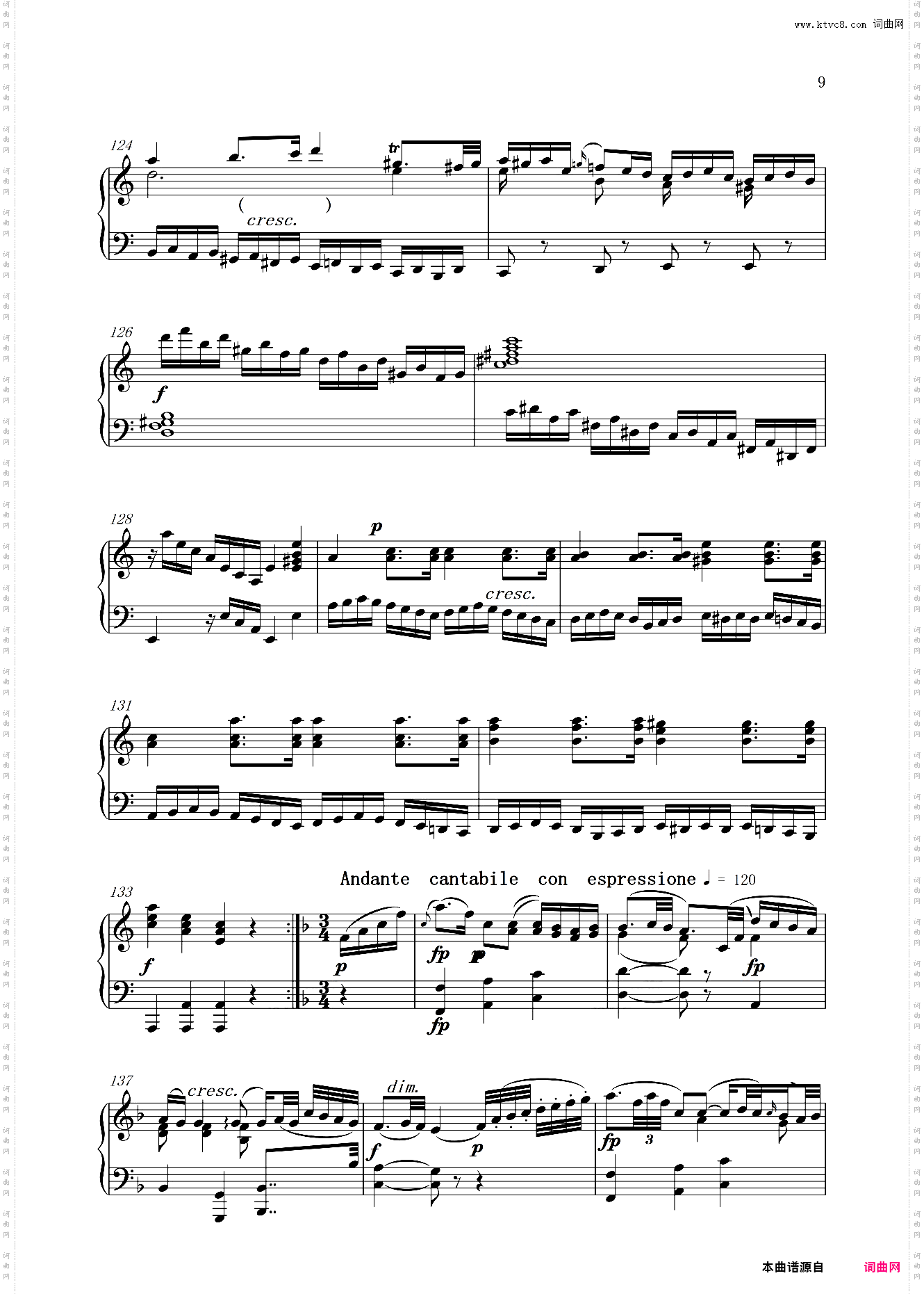 钢琴奏鸣曲KV310