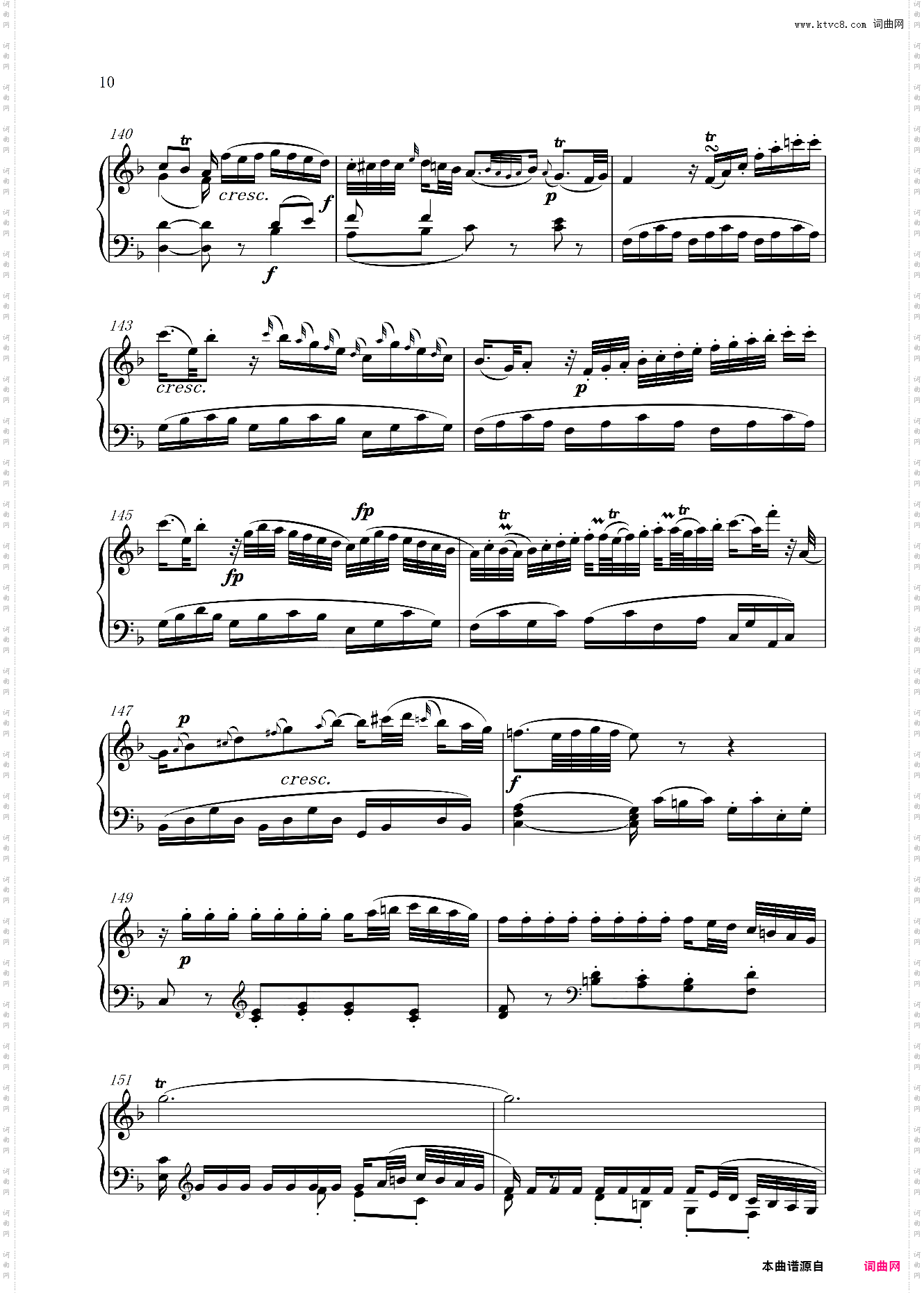 钢琴奏鸣曲KV310