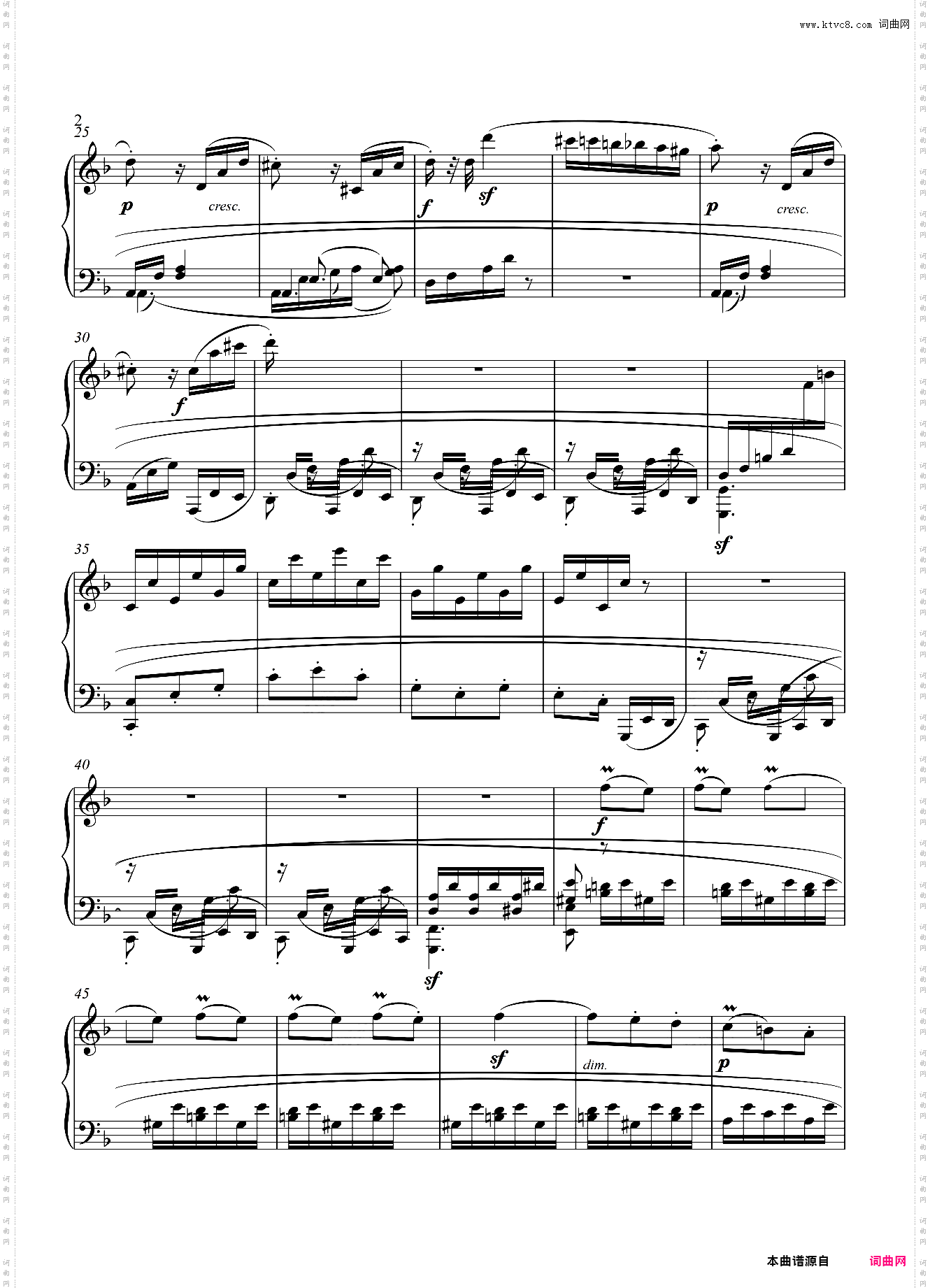 奏鸣曲 Op·31 No·2 第三乐章