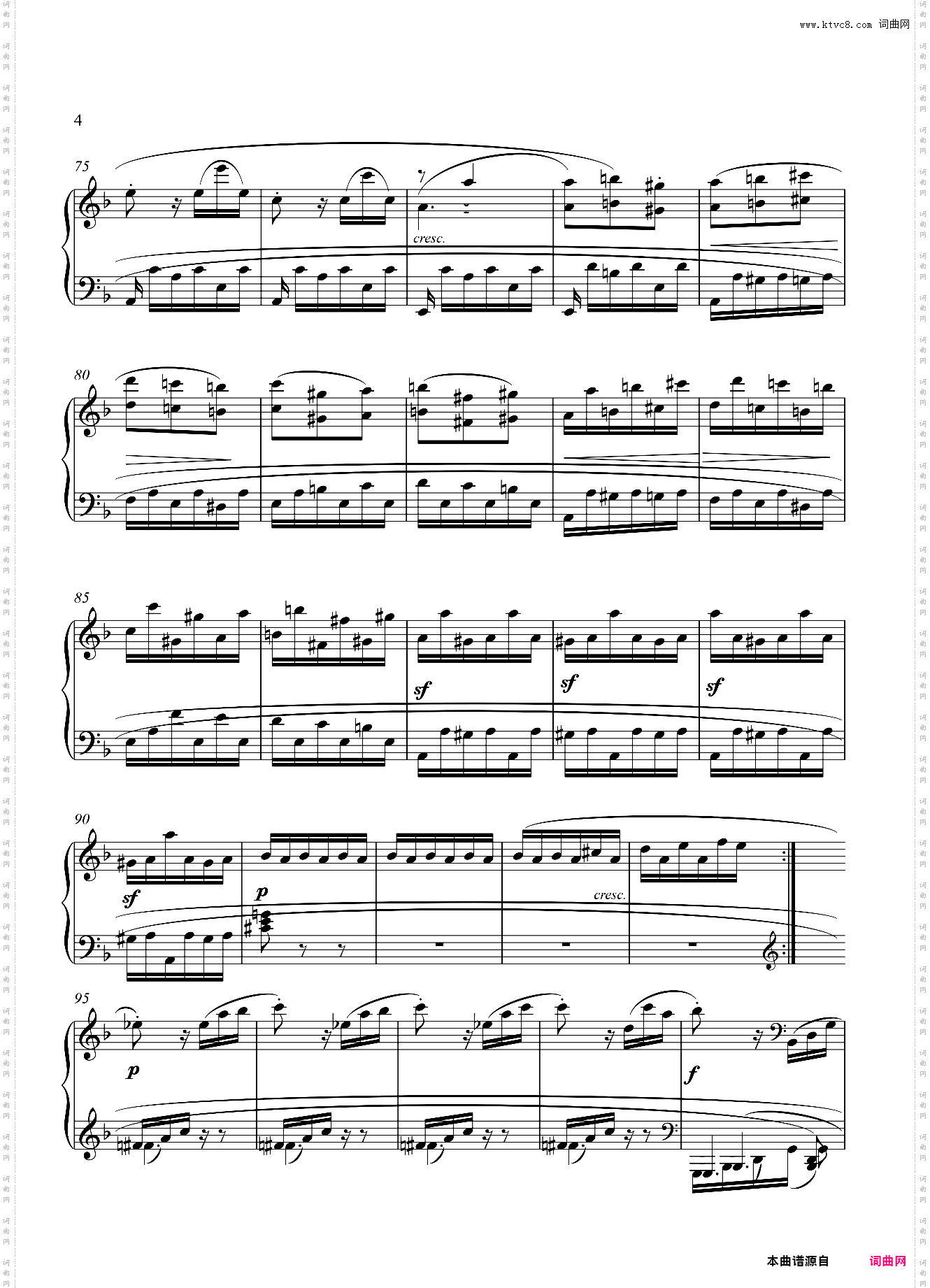 奏鸣曲 Op·31 No·2 第三乐章
