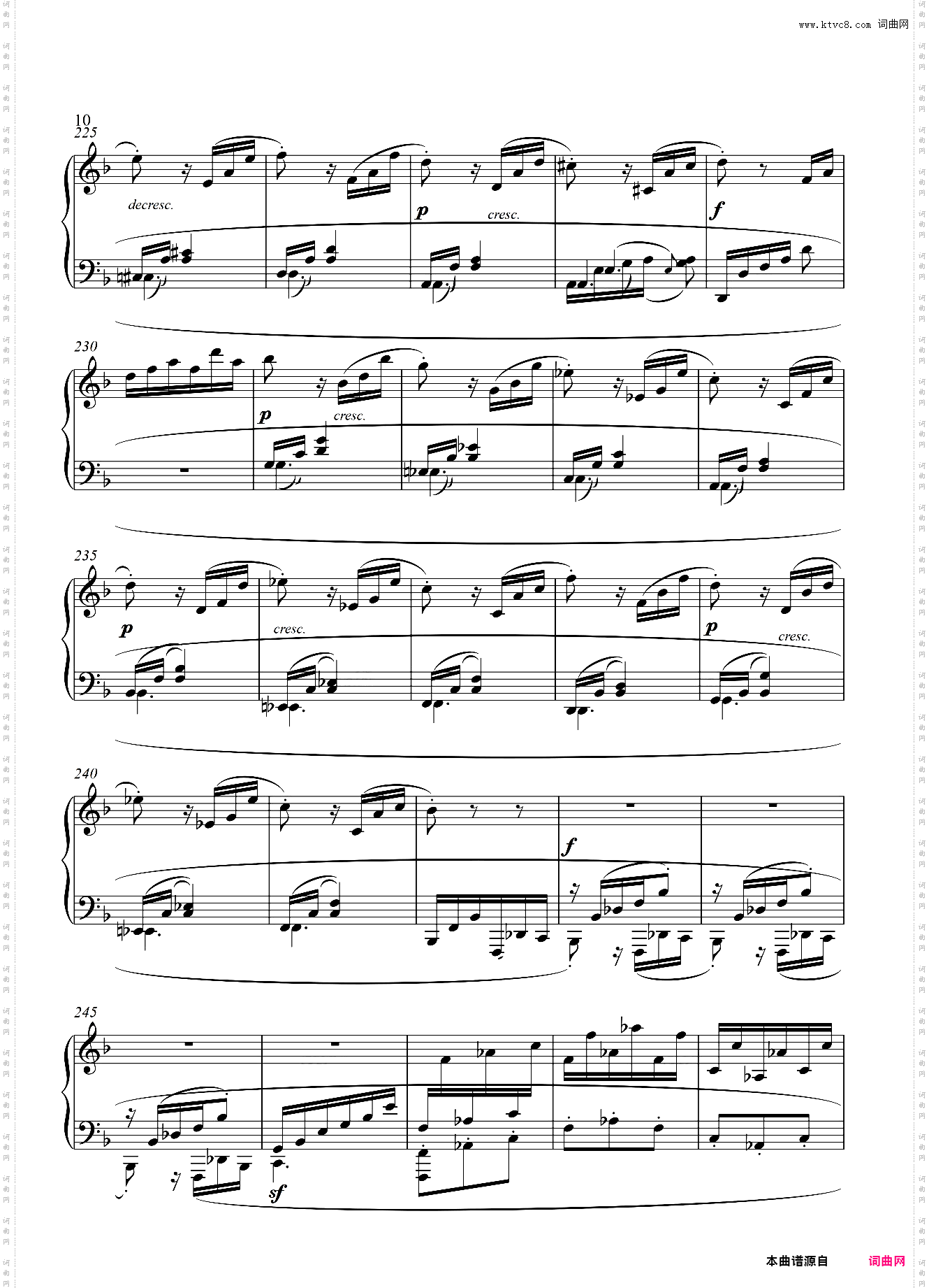 奏鸣曲 Op·31 No·2 第三乐章
