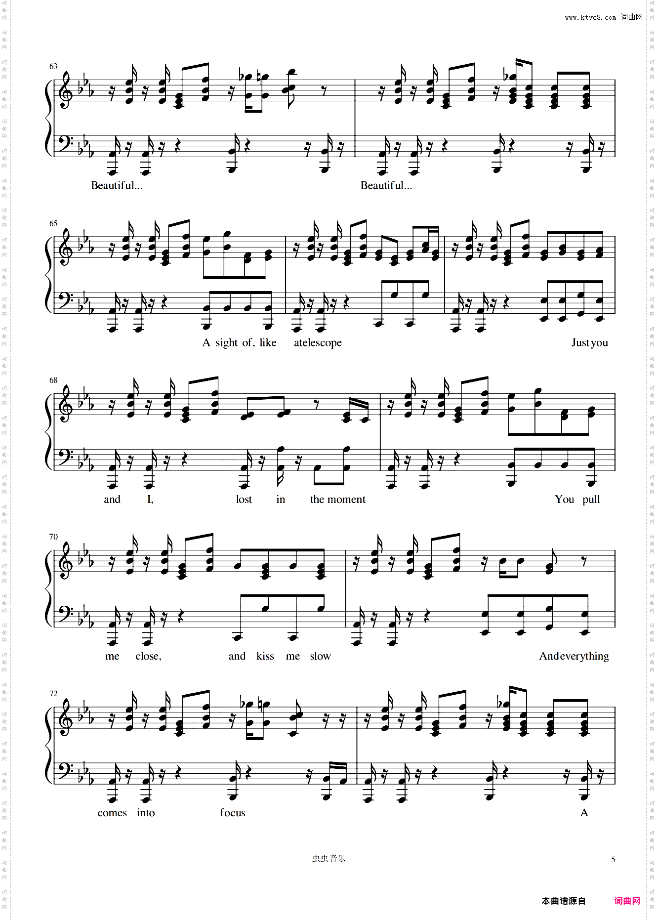 Telescope简易弹唱版-科威制谱