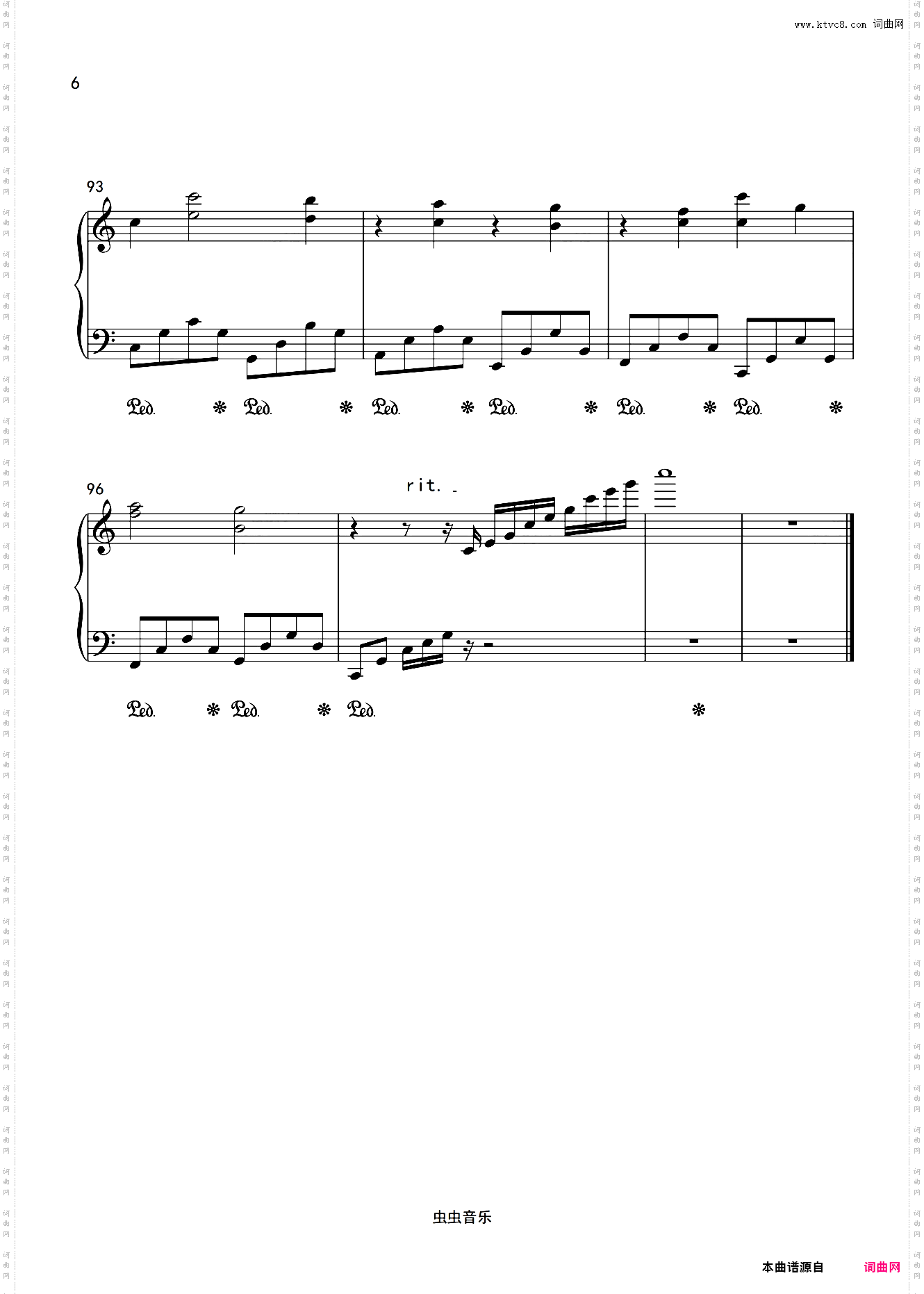 卡农 Canon -帕海贝尔【原版钢琴】