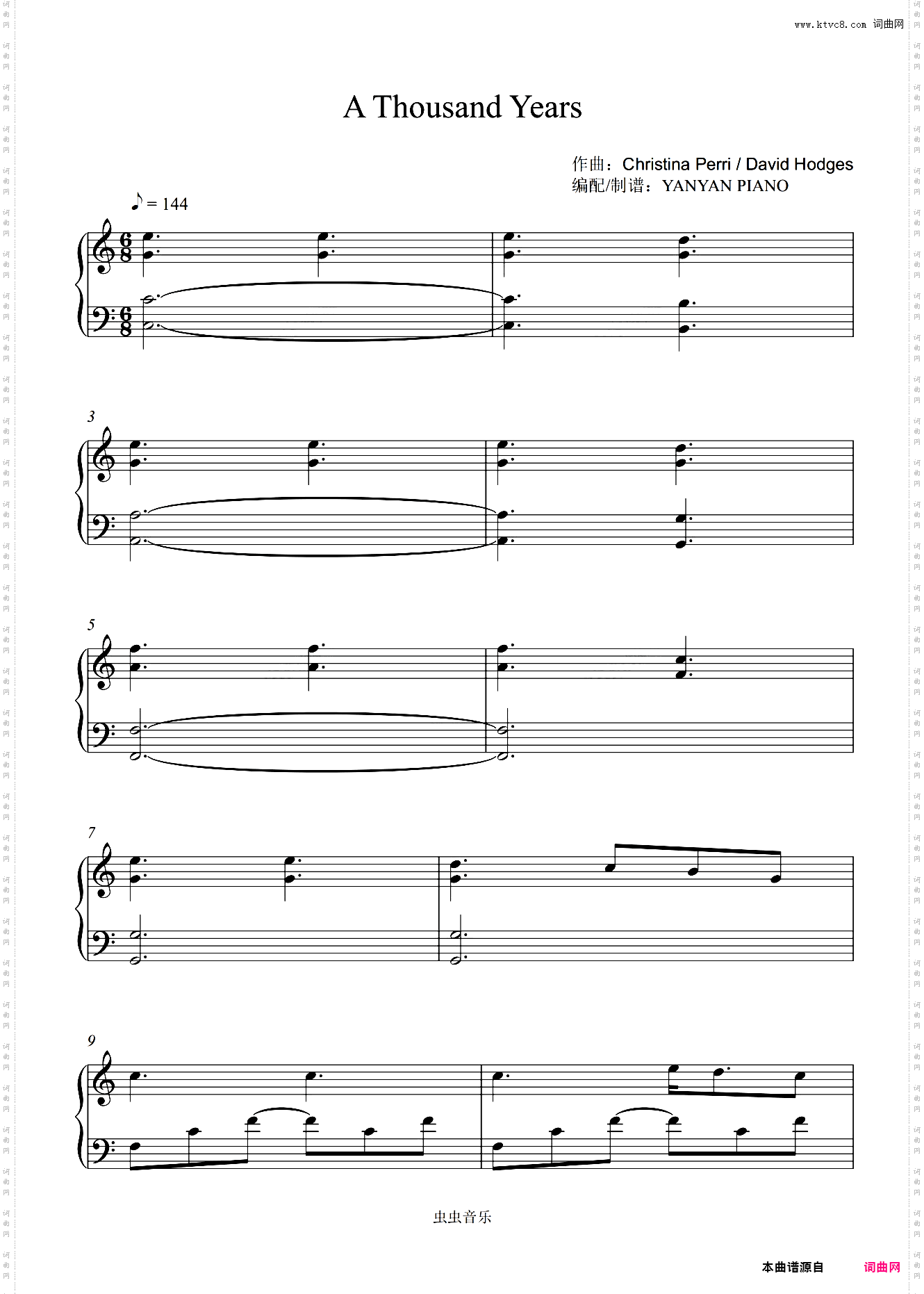 暮光之城【A Thousand Years】Christina Perri