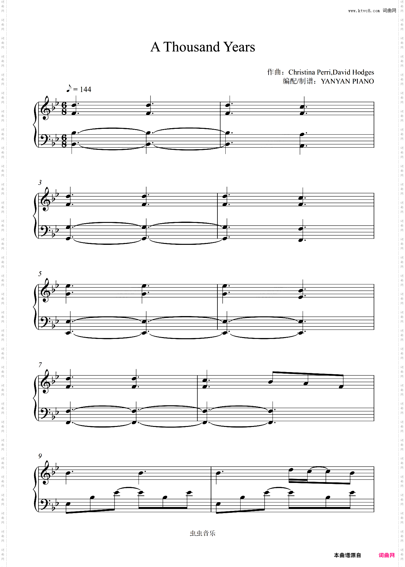 暮光之城【A Thousand Years】Christina Perri
