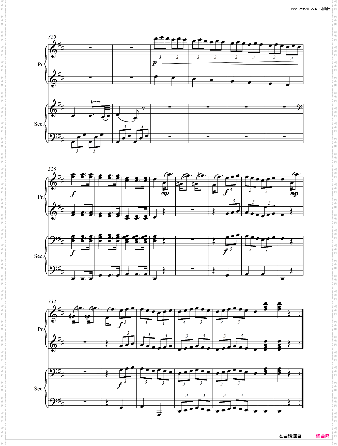 莫扎特K·381钢琴四手联弹奏鸣曲