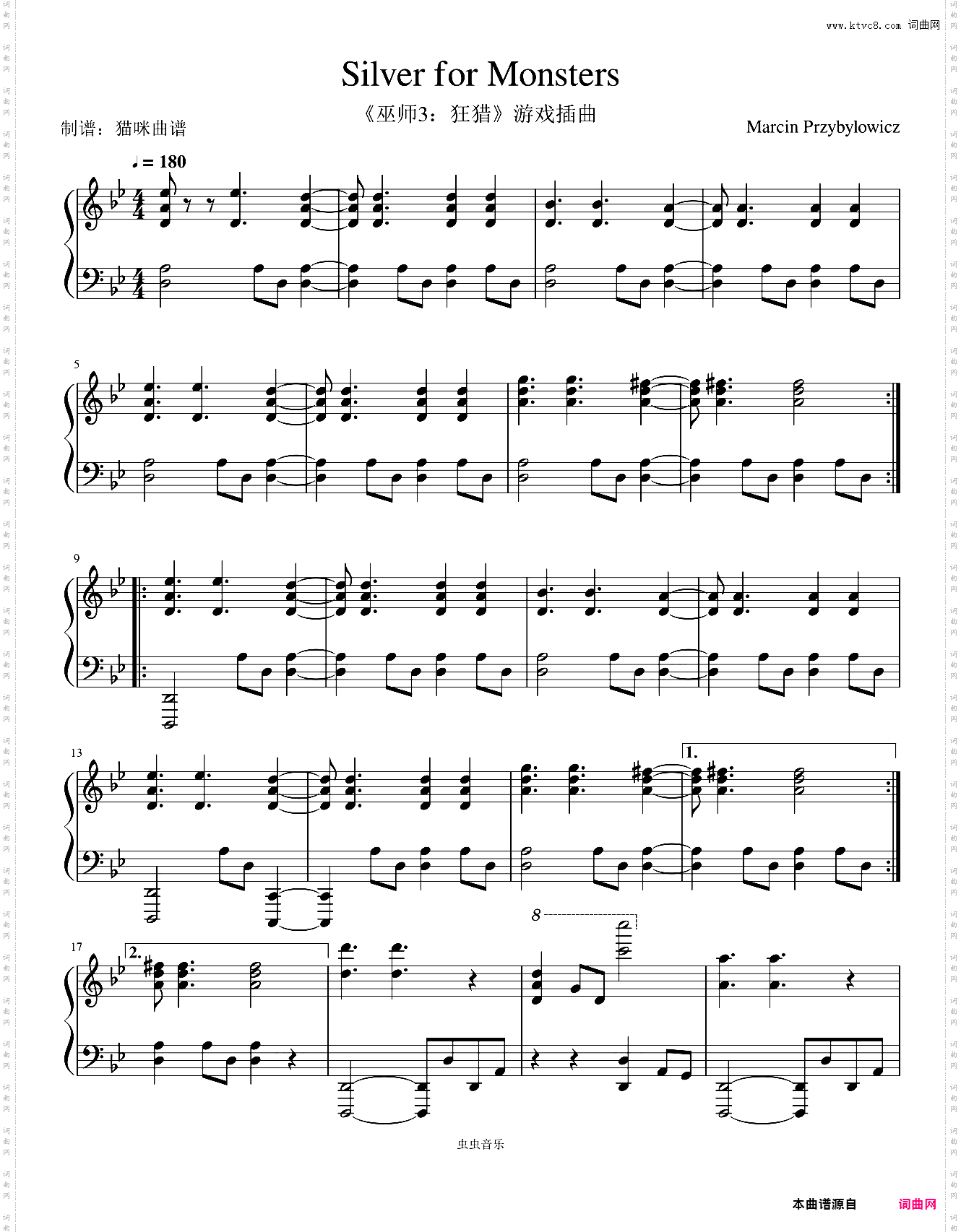 《Silver for Monsters》-《巫师3：狂猎》游戏插曲