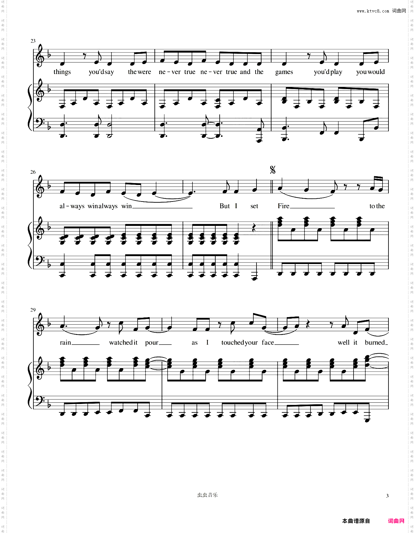 Set Fire to the Rain - Adele 阿黛尔