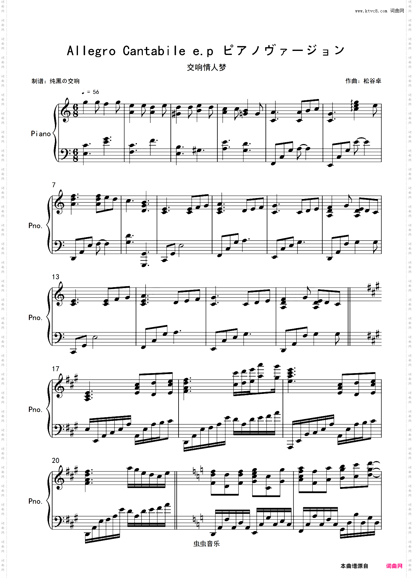 Allegro Cantabile e·p ピアノヴァージョン