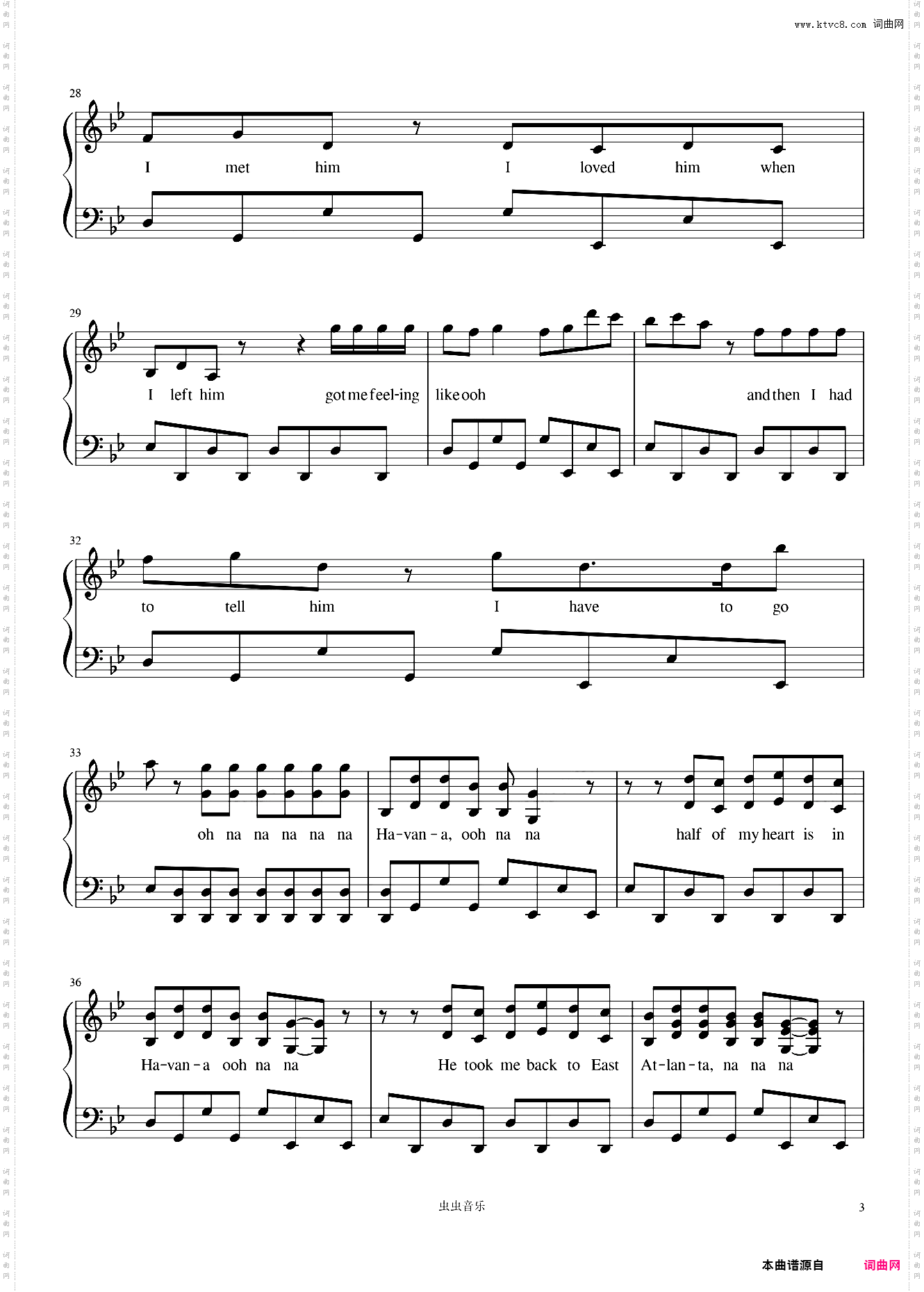 Havana弹唱版