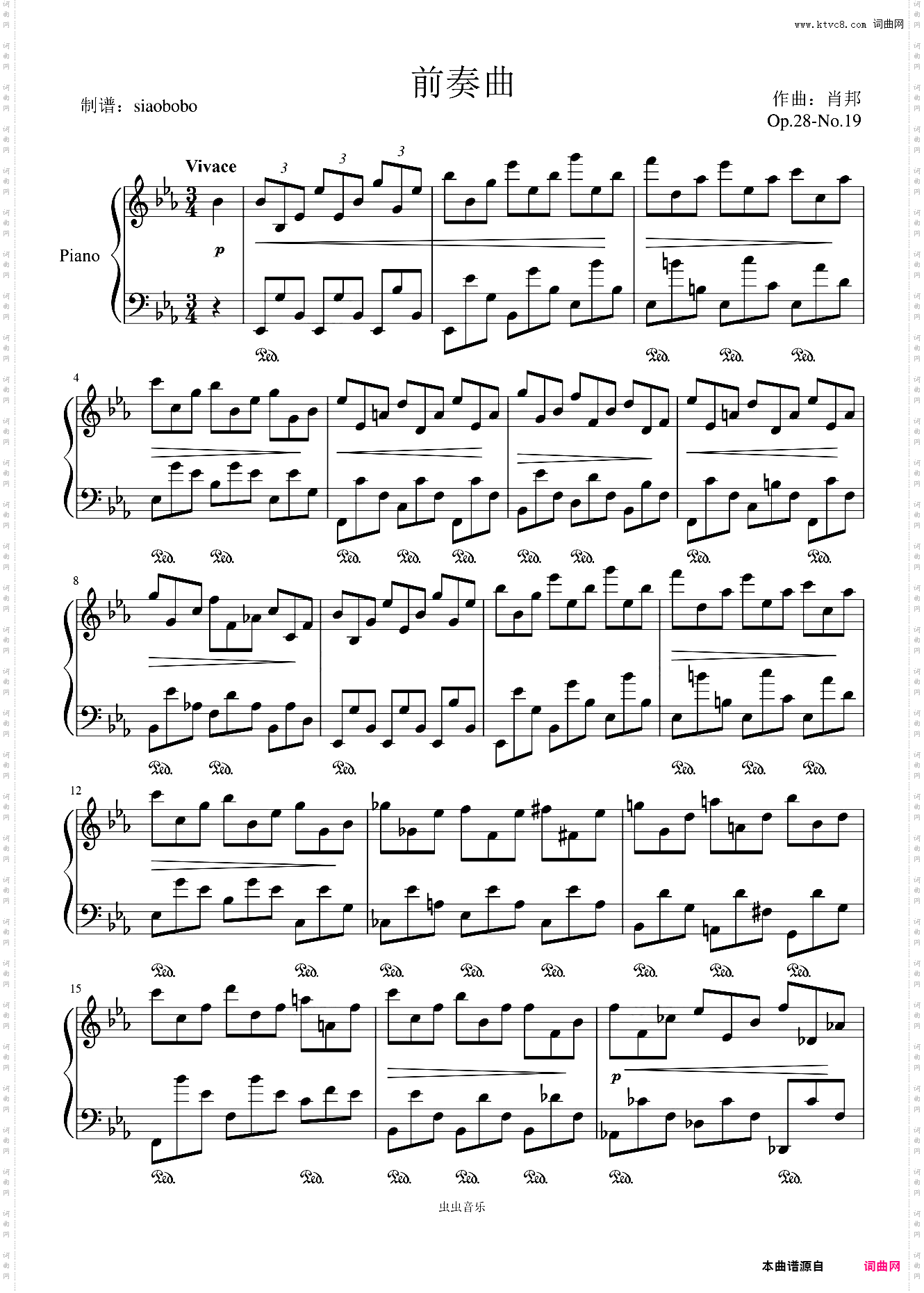 Préludes——前奏曲Op·28-No·19肖邦