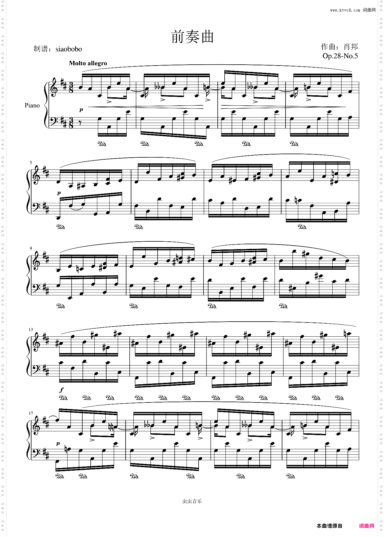 Préludes——前奏曲Op·28-No·5肖邦