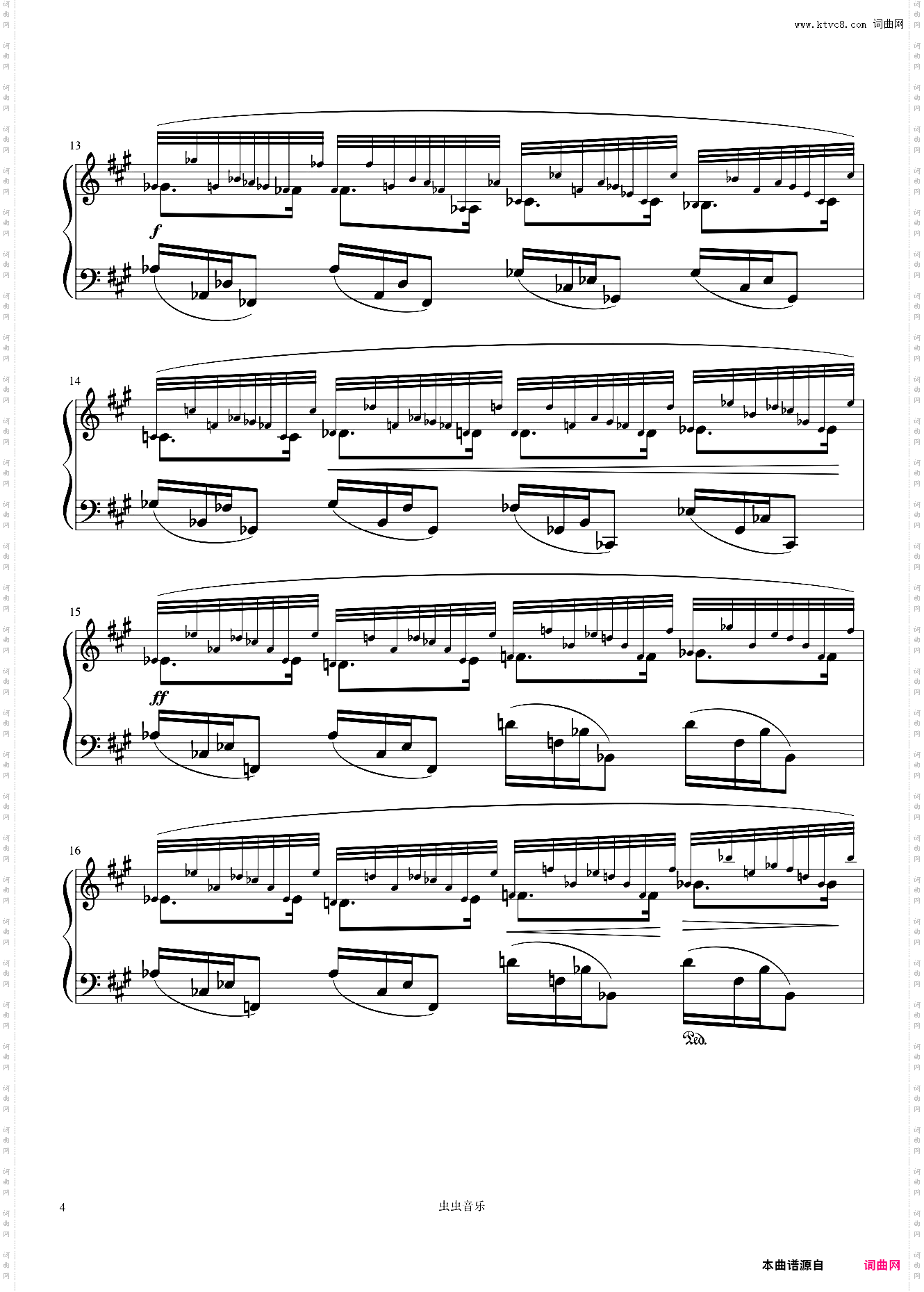Préludes——前奏曲Op·28-No·8肖邦