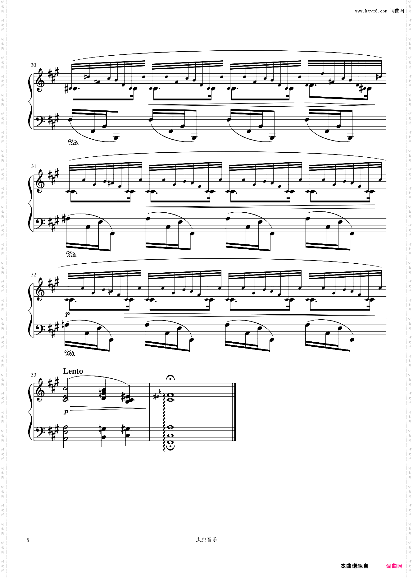 Préludes——前奏曲Op·28-No·8肖邦