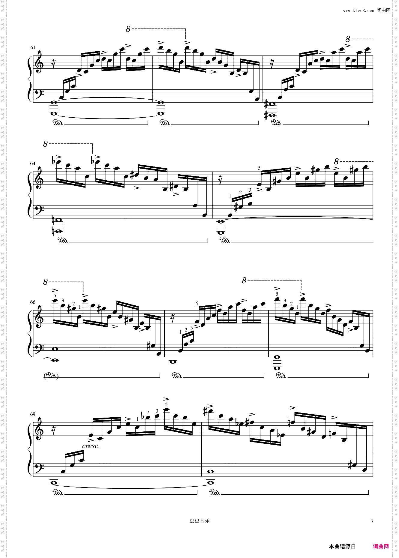 肖邦 op·10 no·1 瀑布 带指法 Waterfall C大调 练习曲 12 ETUDES 原版重制