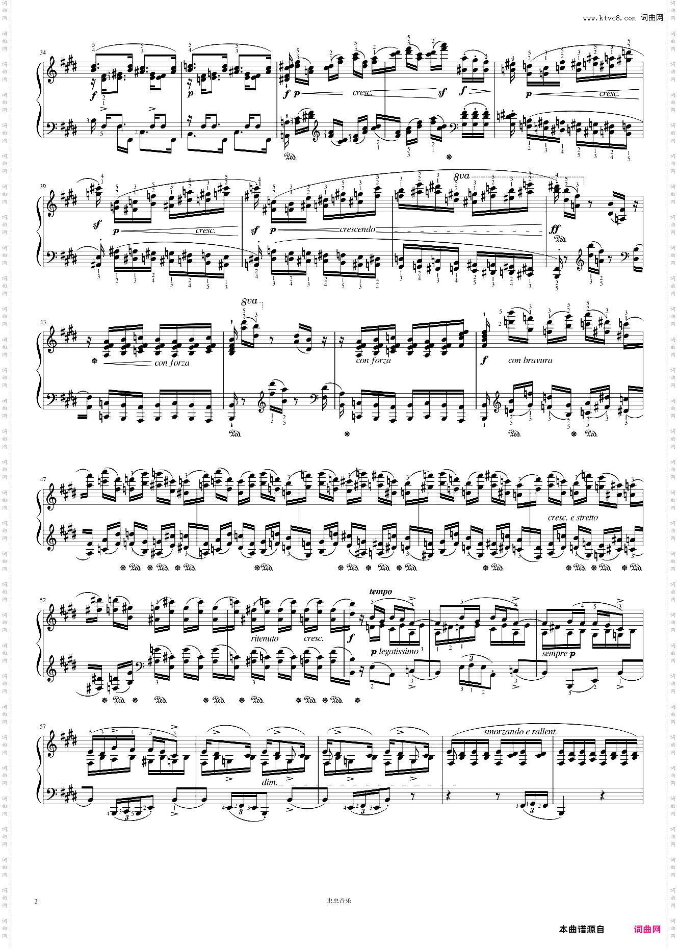 肖邦 离别曲 op·10 no·3 带指法 踏板 高清 Chopin 专业校对 Tristesse