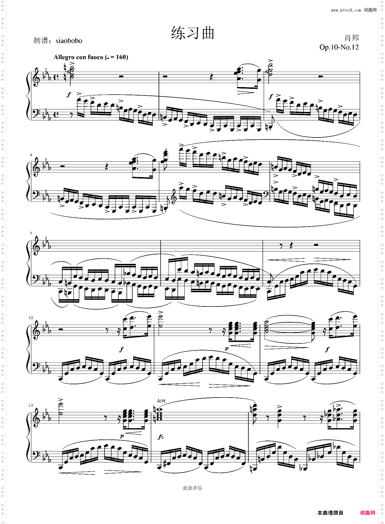 Etude Op· 10 No· 12——肖邦练习曲革命