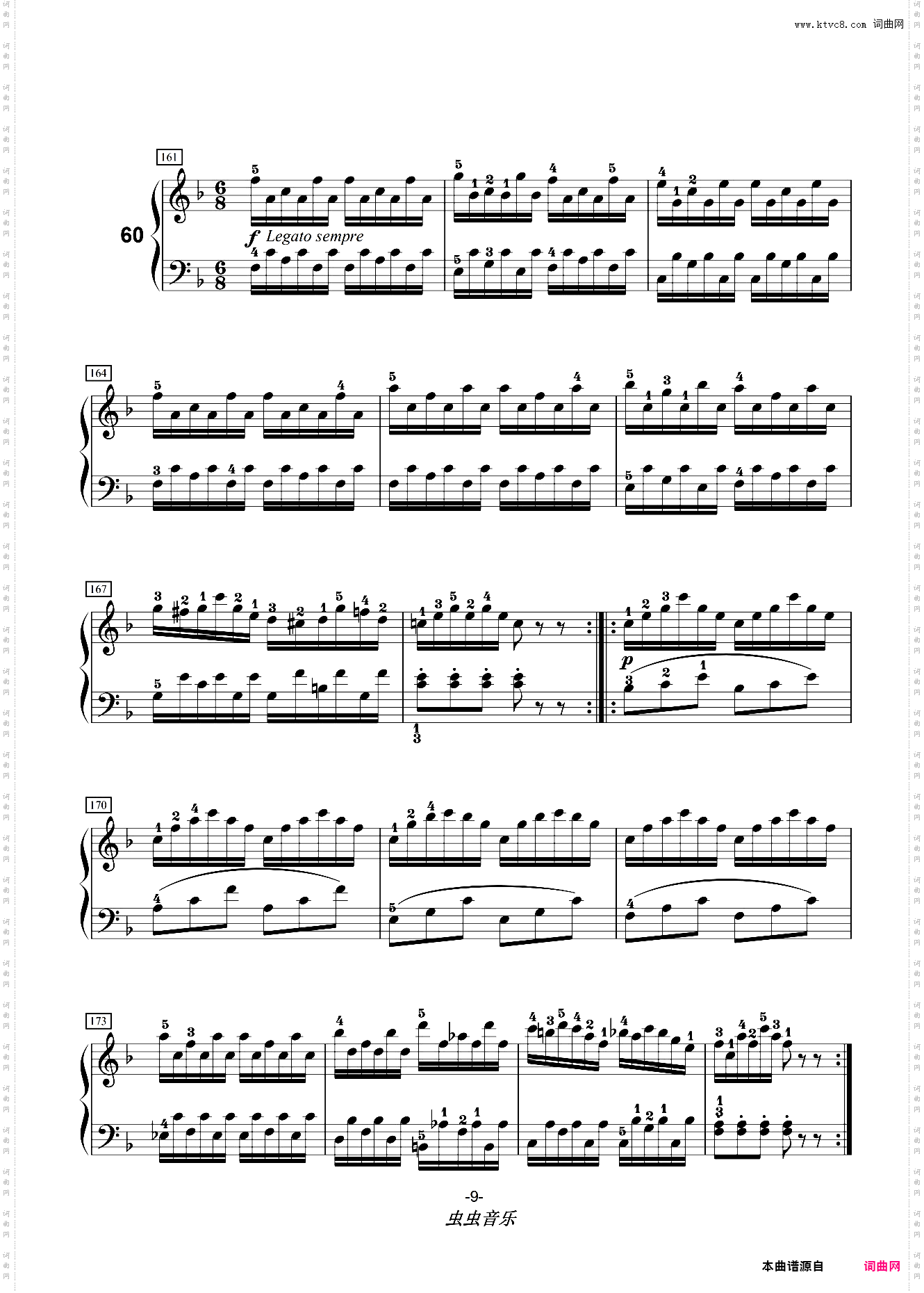 车尔尼599第51~60附指法
