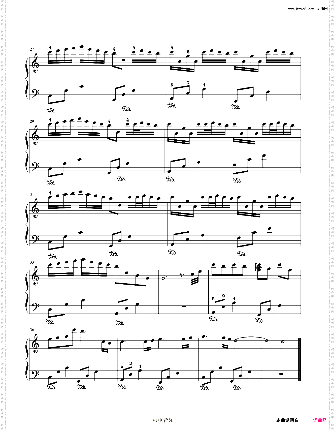 River flows in you--李闰珉--简易C大调