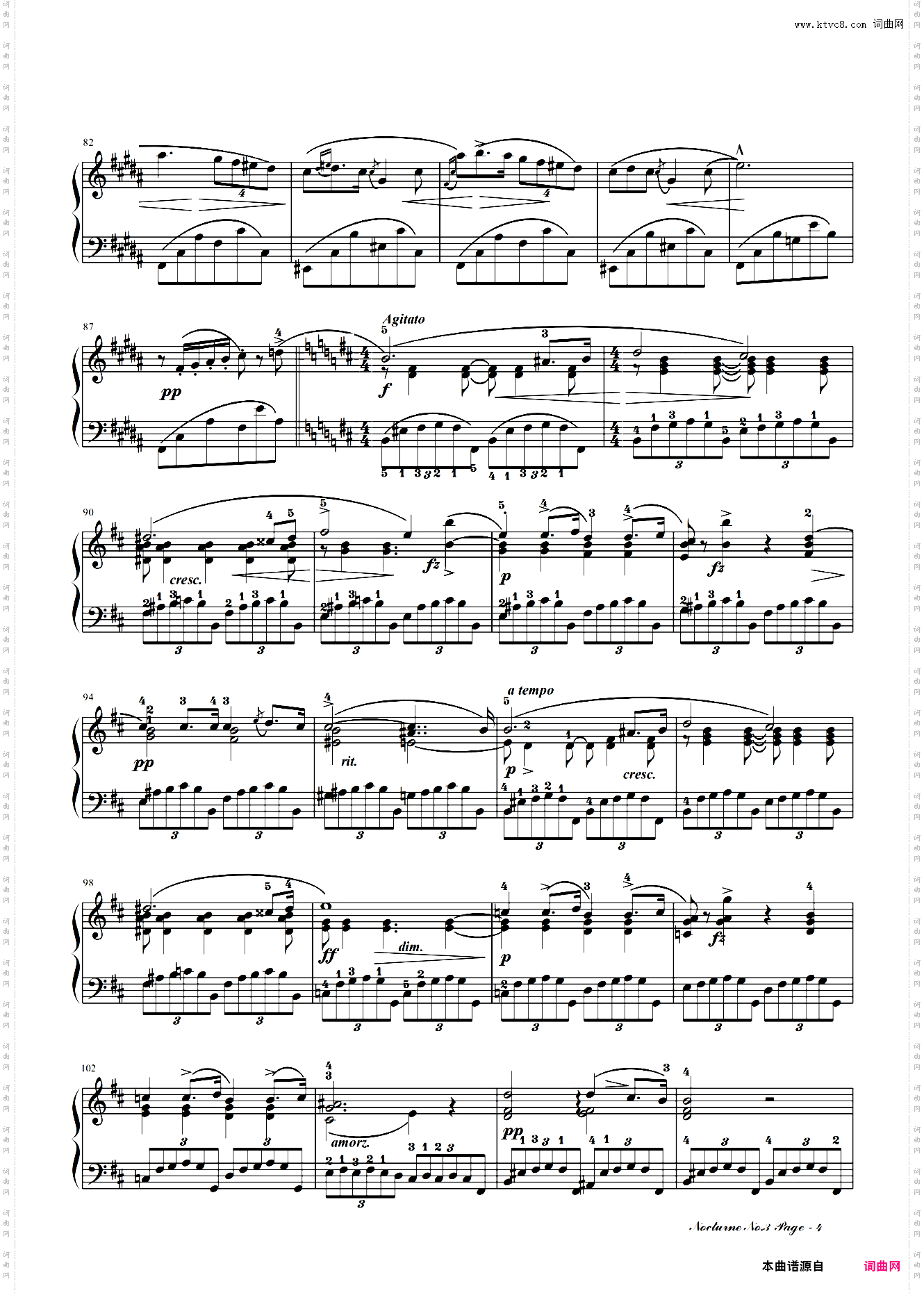 肖邦夜曲3-B大调夜曲Op·9-3