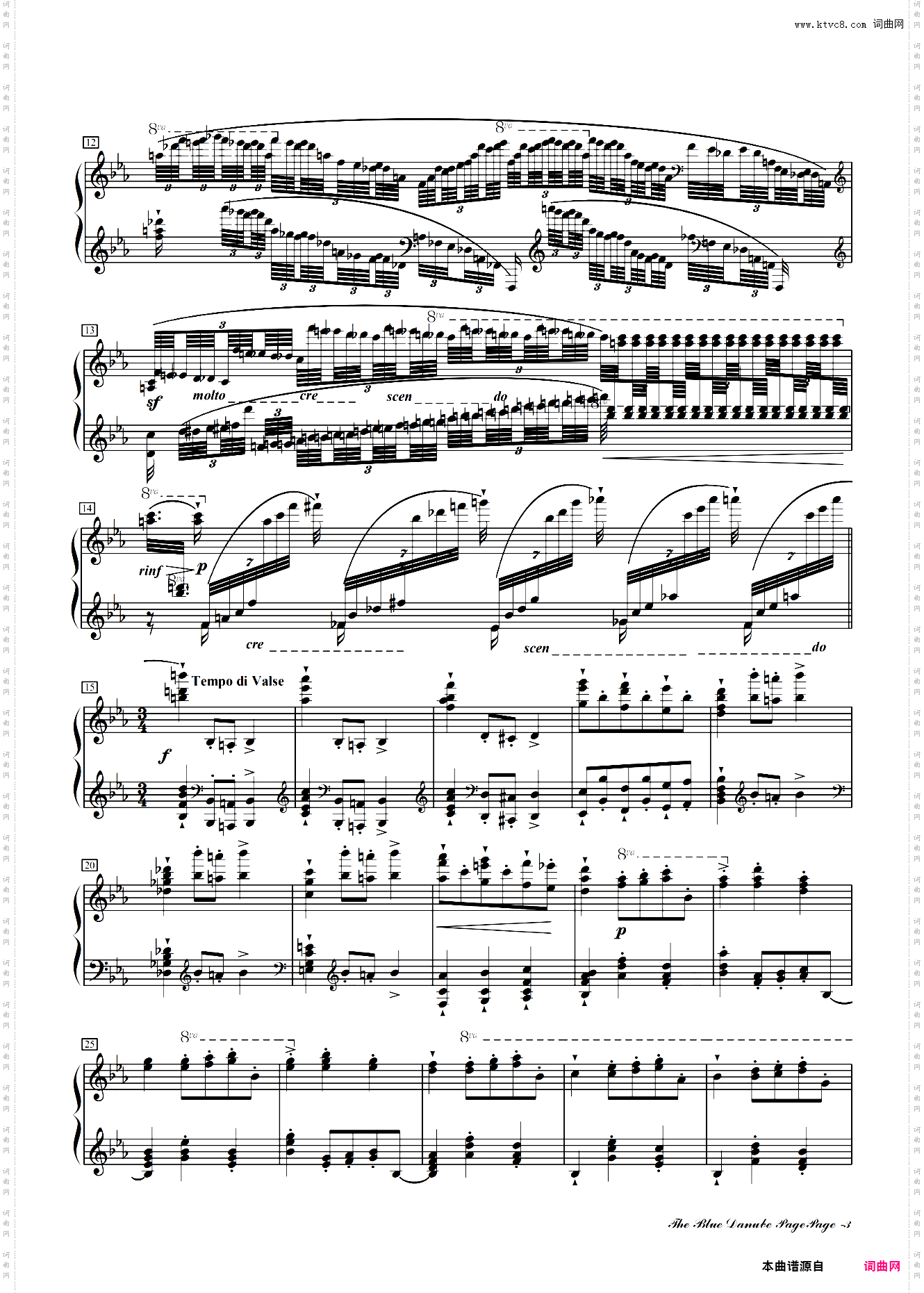 蓝色多瑙河-Schulz-Evler改编