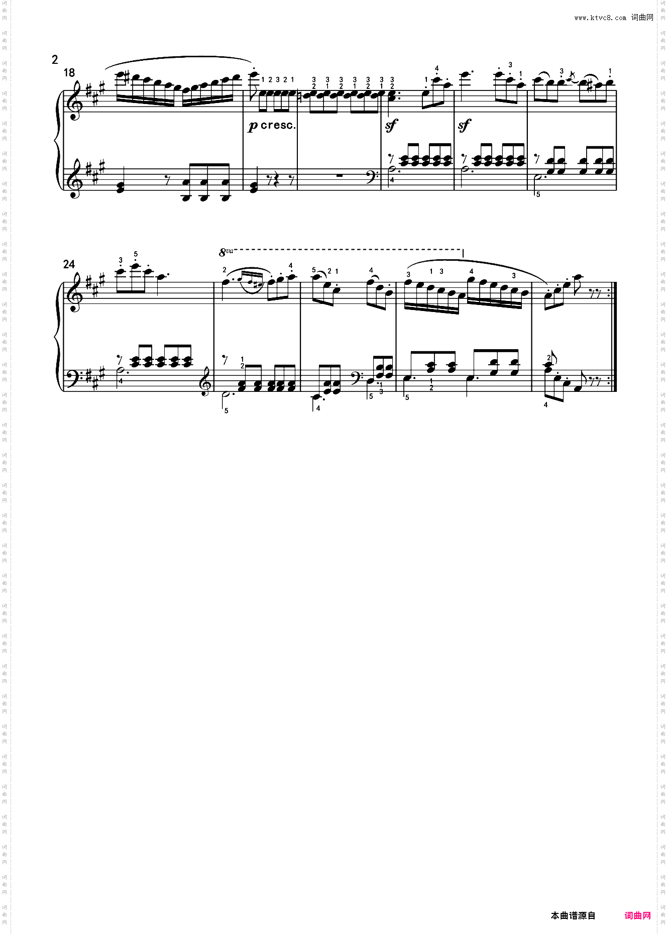 车尔尼练习曲139第50条