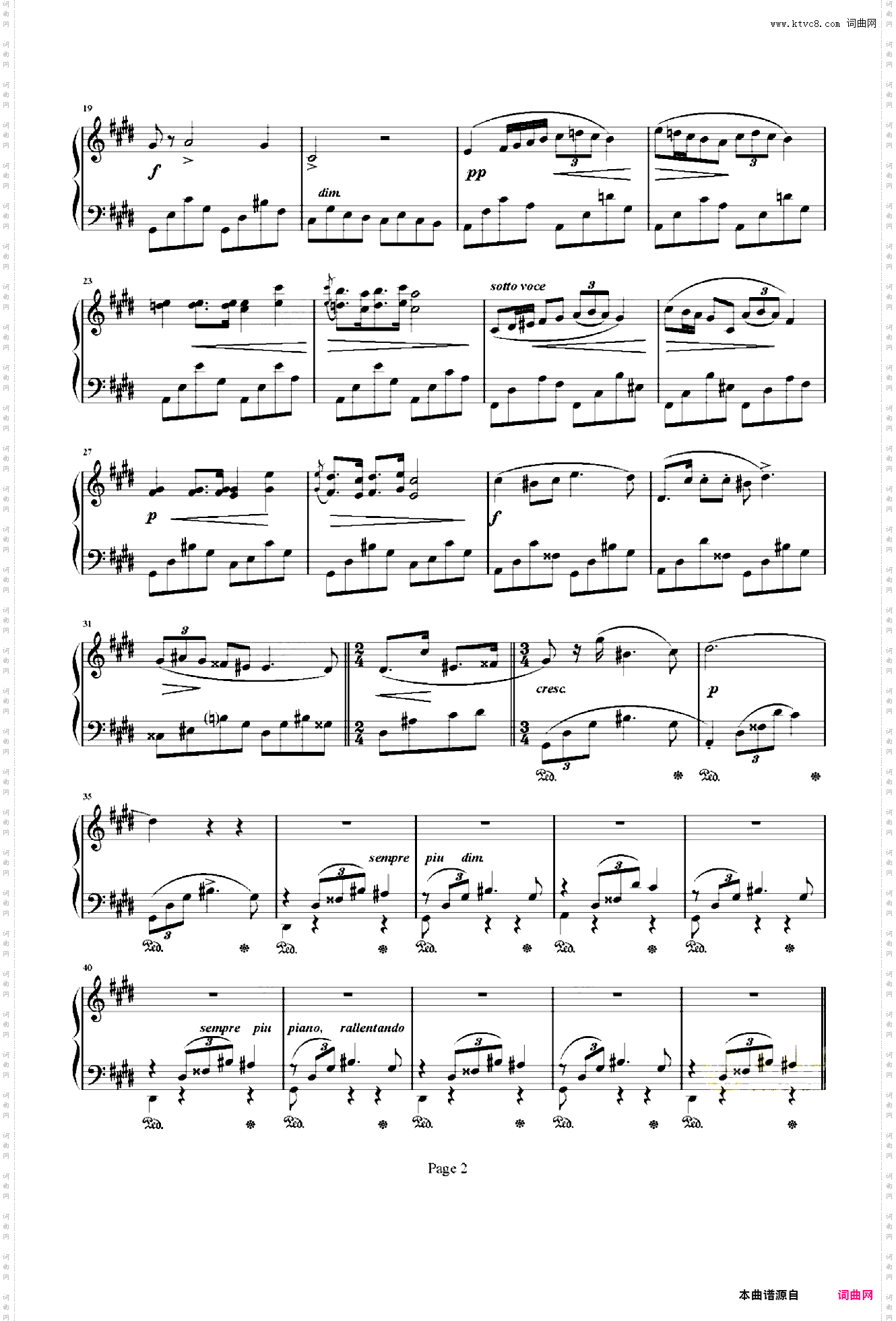 肖邦夜曲20-升c小调夜曲Opus post