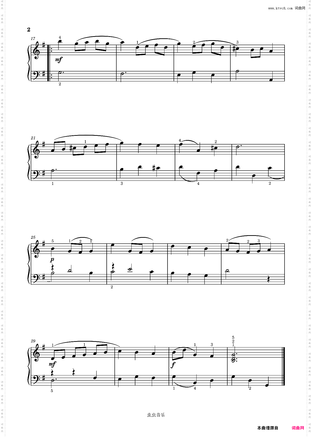 G大调小步舞曲-J·S·巴赫Johann Sebastian Bach