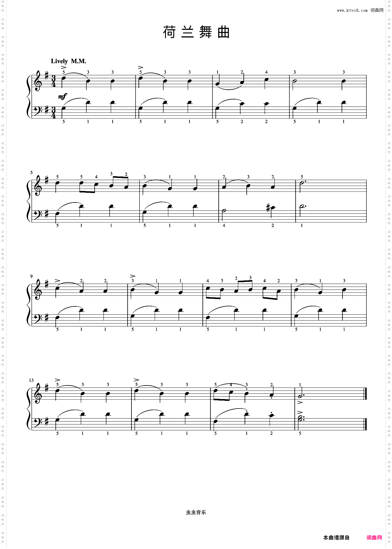 29·荷兰舞曲《约翰汤普森 现代钢琴教程1》