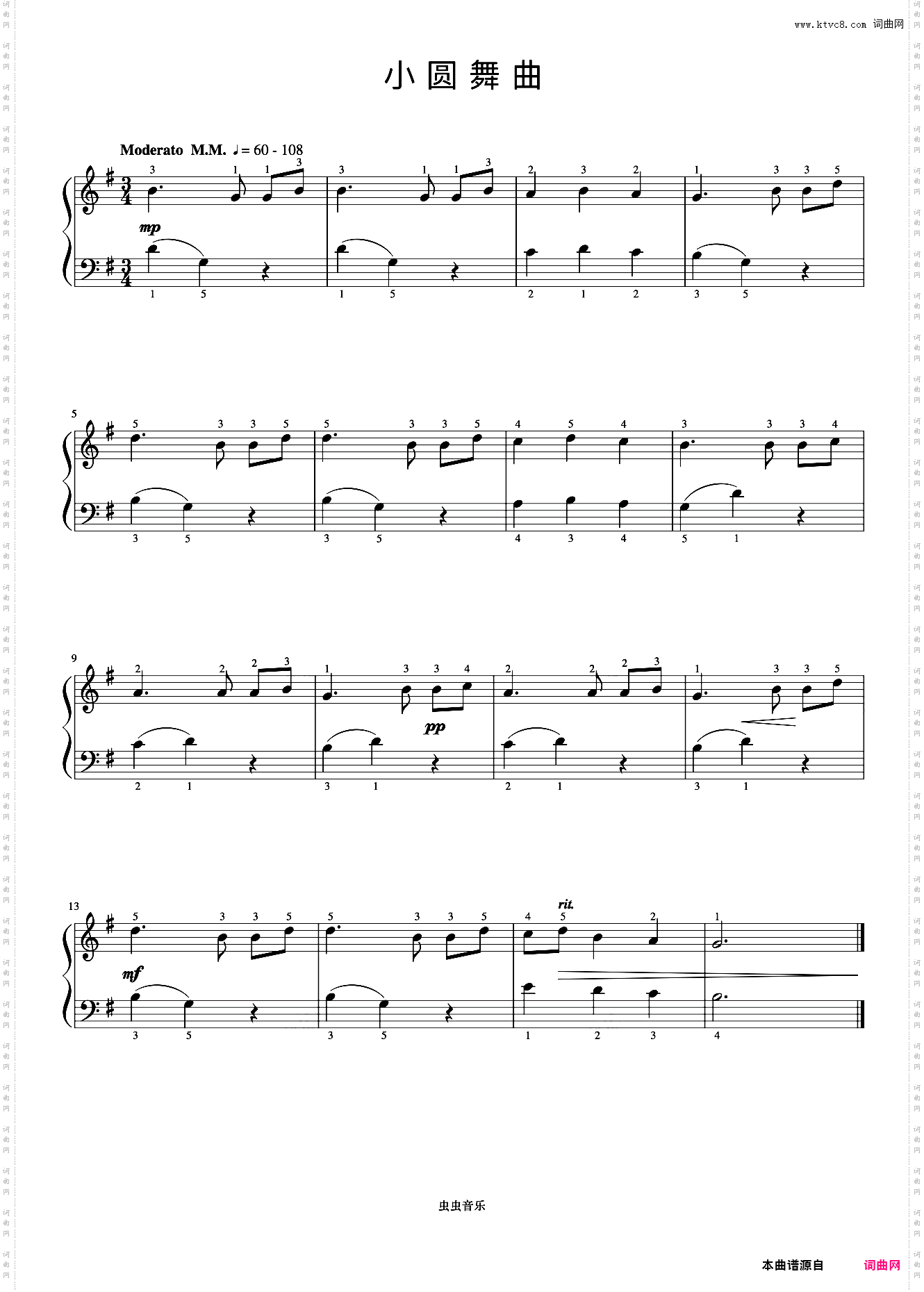 34·小圆舞曲《约翰汤普森 现代钢琴教程1》