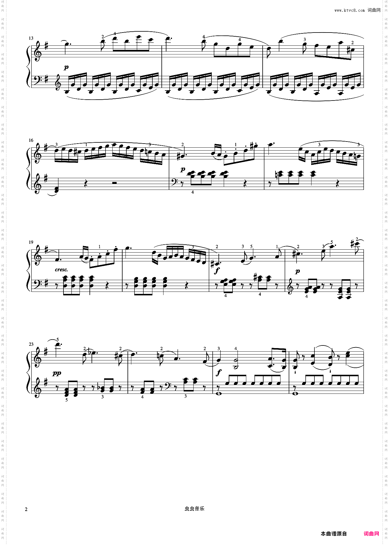 小奏鸣曲 Op·20 No·1 第一乐章杜舍克《小奏鸣曲集》