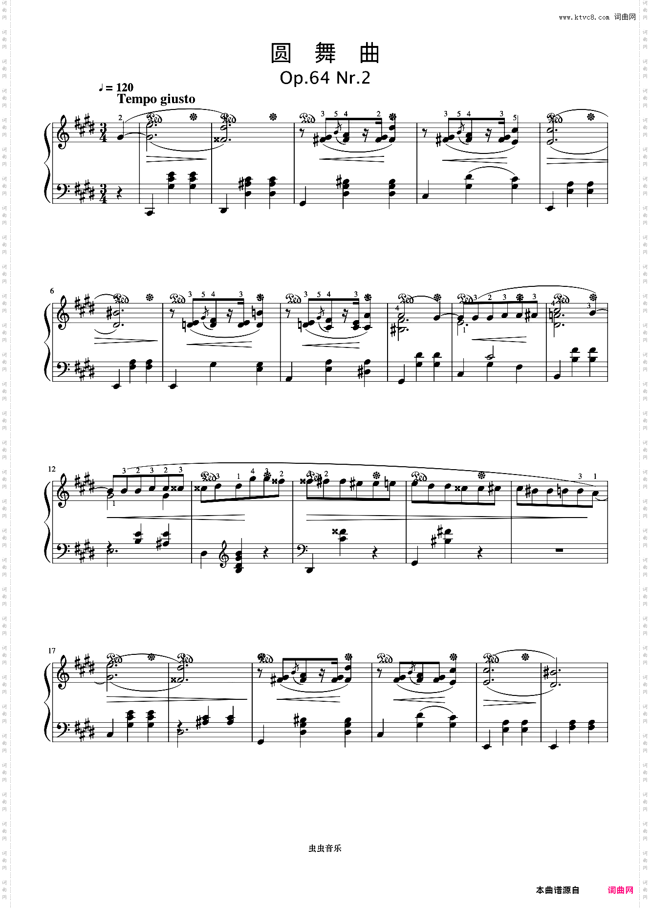 圆舞曲 Op·64 No·2《肖邦圆舞曲集》