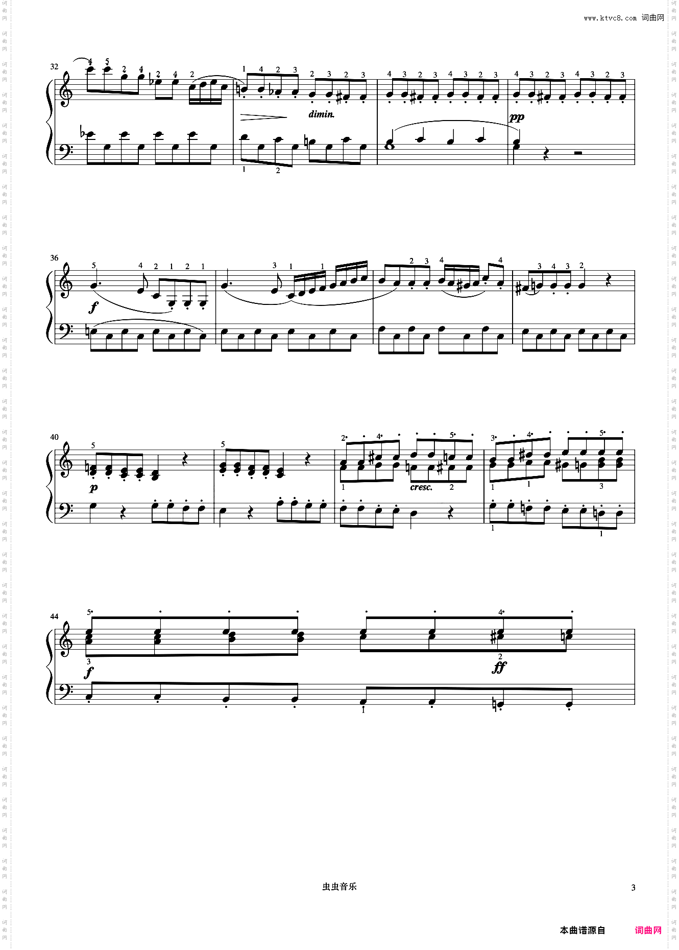 小奏鸣曲 Op·36 No·3 第一乐章《小奏鸣曲集》