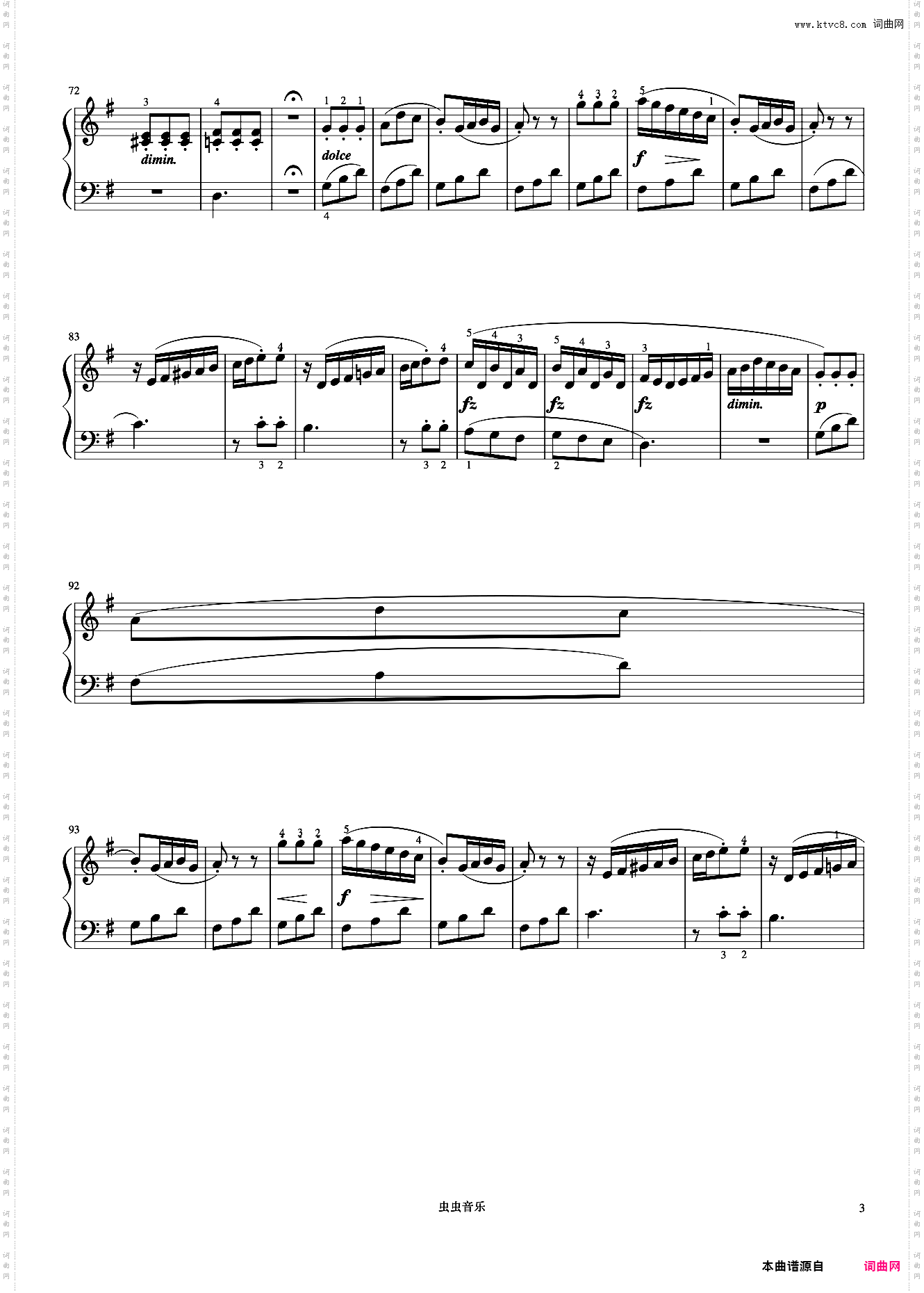 小奏鸣曲 Op·36 No·2 第三乐章《小奏鸣曲集》