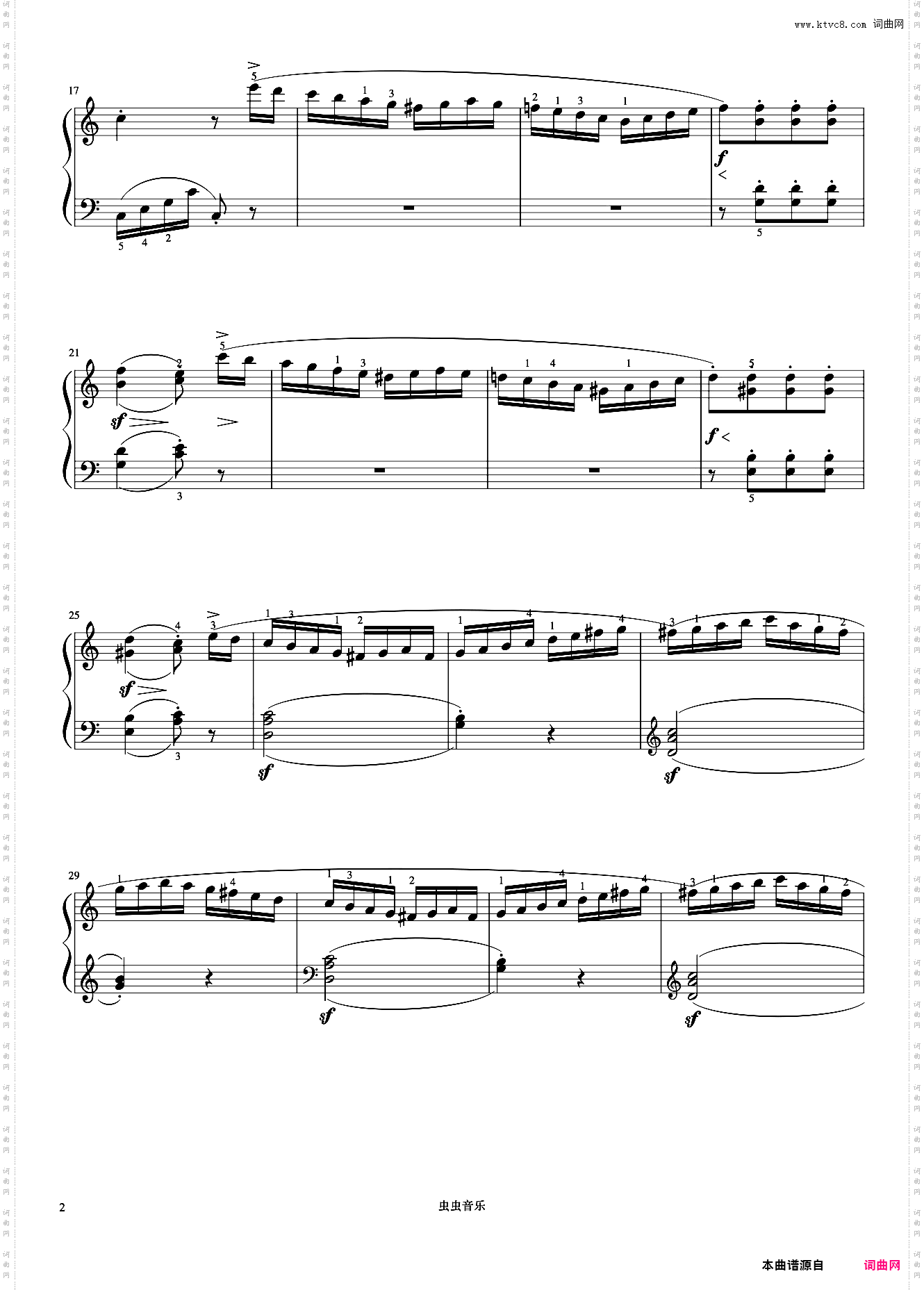 小奏鸣曲 Op·20 No·1 第三乐章《小奏鸣曲集》