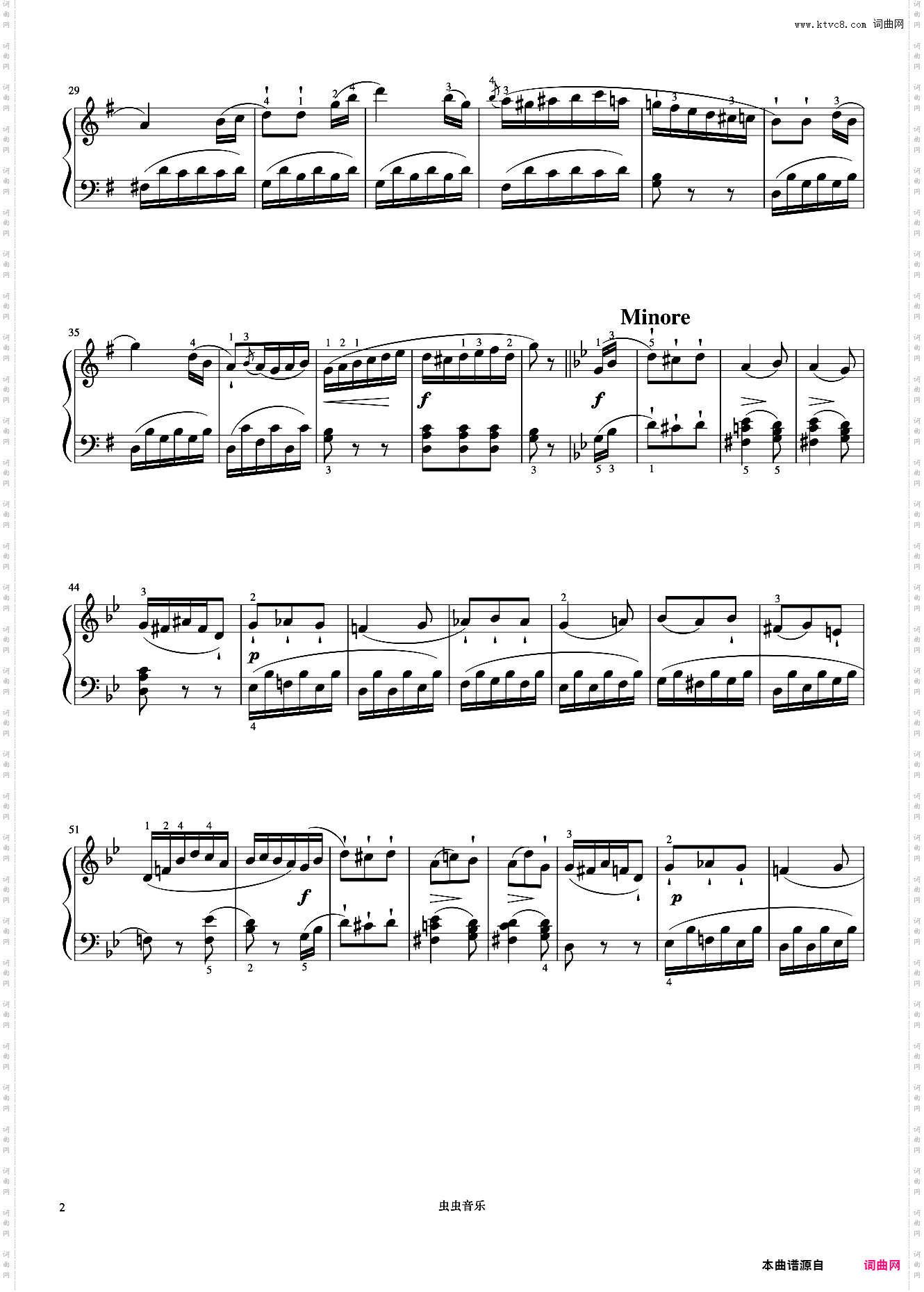 小奏鸣曲 Op·20 No·1 第二乐章杜舍克《小奏鸣曲集》