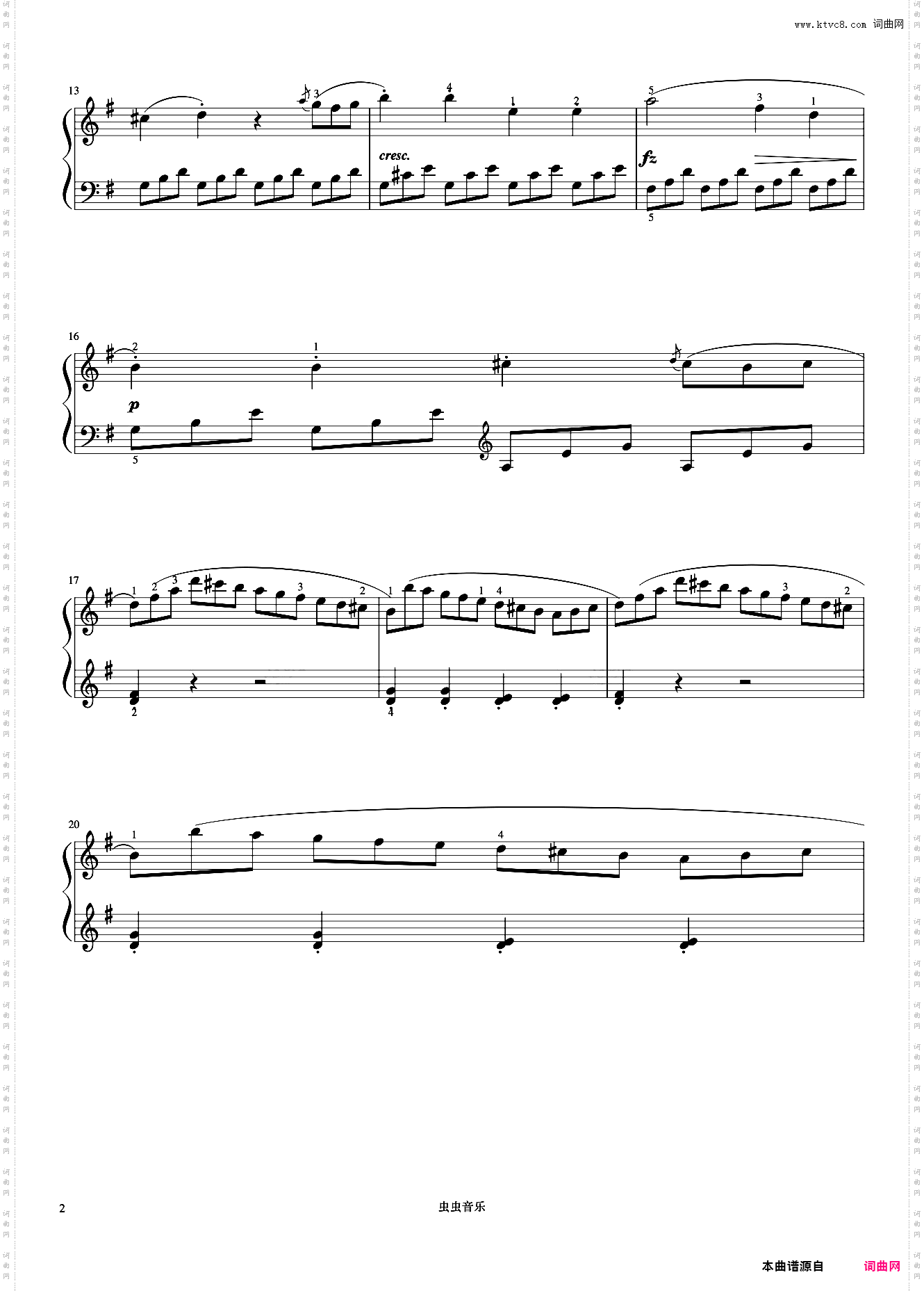 小奏鸣曲 Op·36 No·5 第一乐章《小奏鸣曲集》