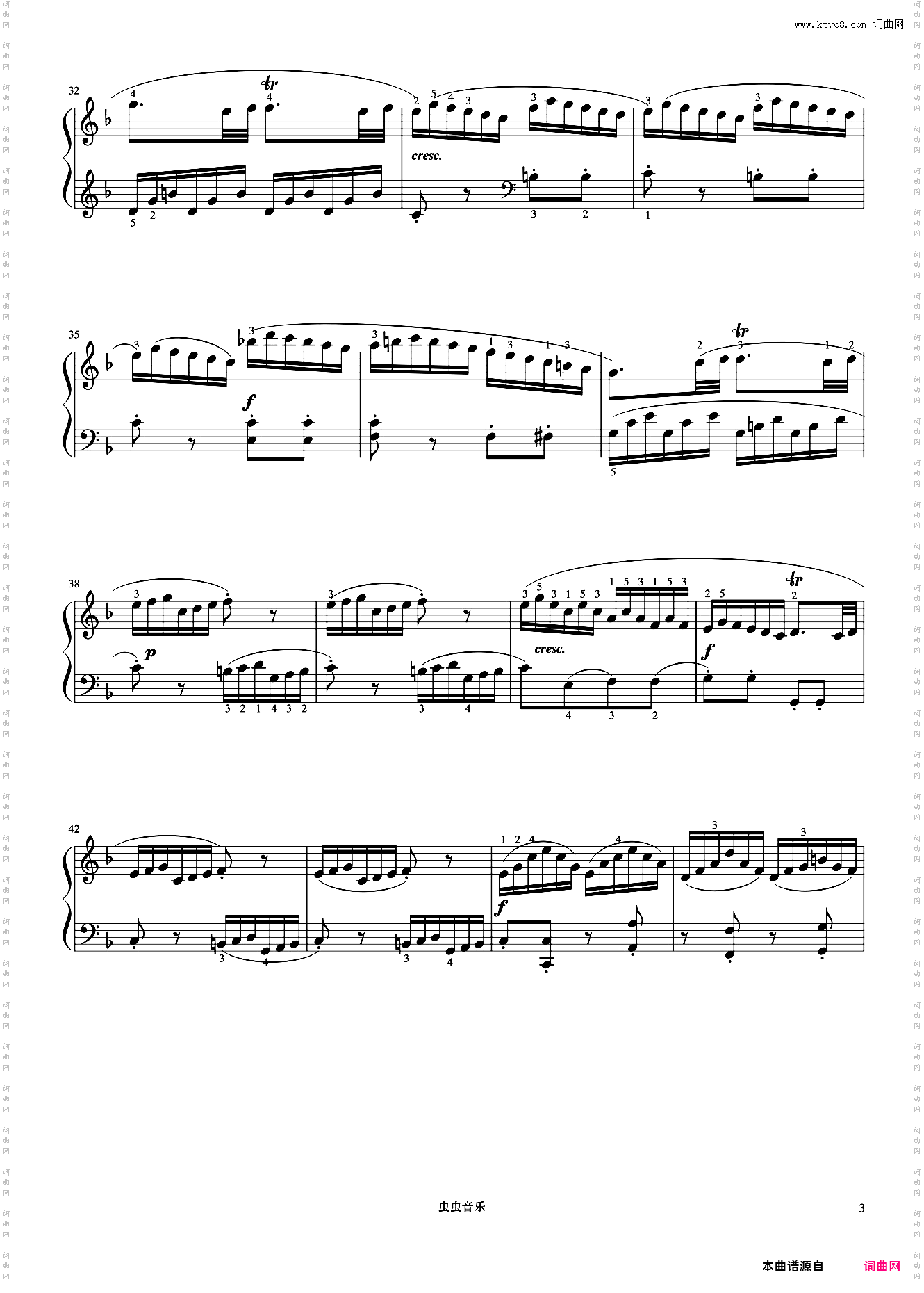 小奏鸣曲 Op·36 No·4 第三乐章《小奏鸣曲集》