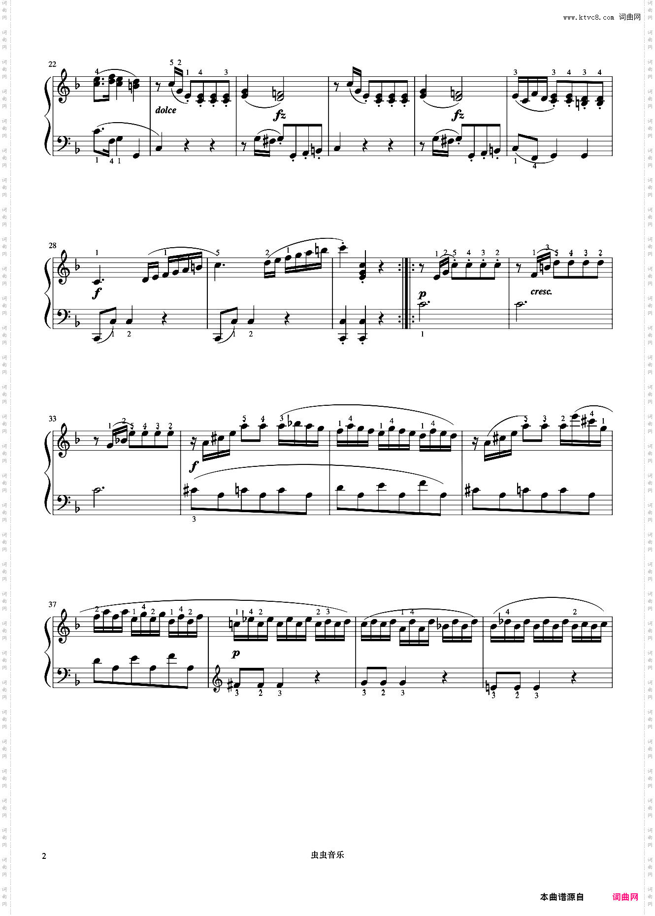 小奏鸣曲 Op·36 No·4 第一乐章《小奏鸣曲集》