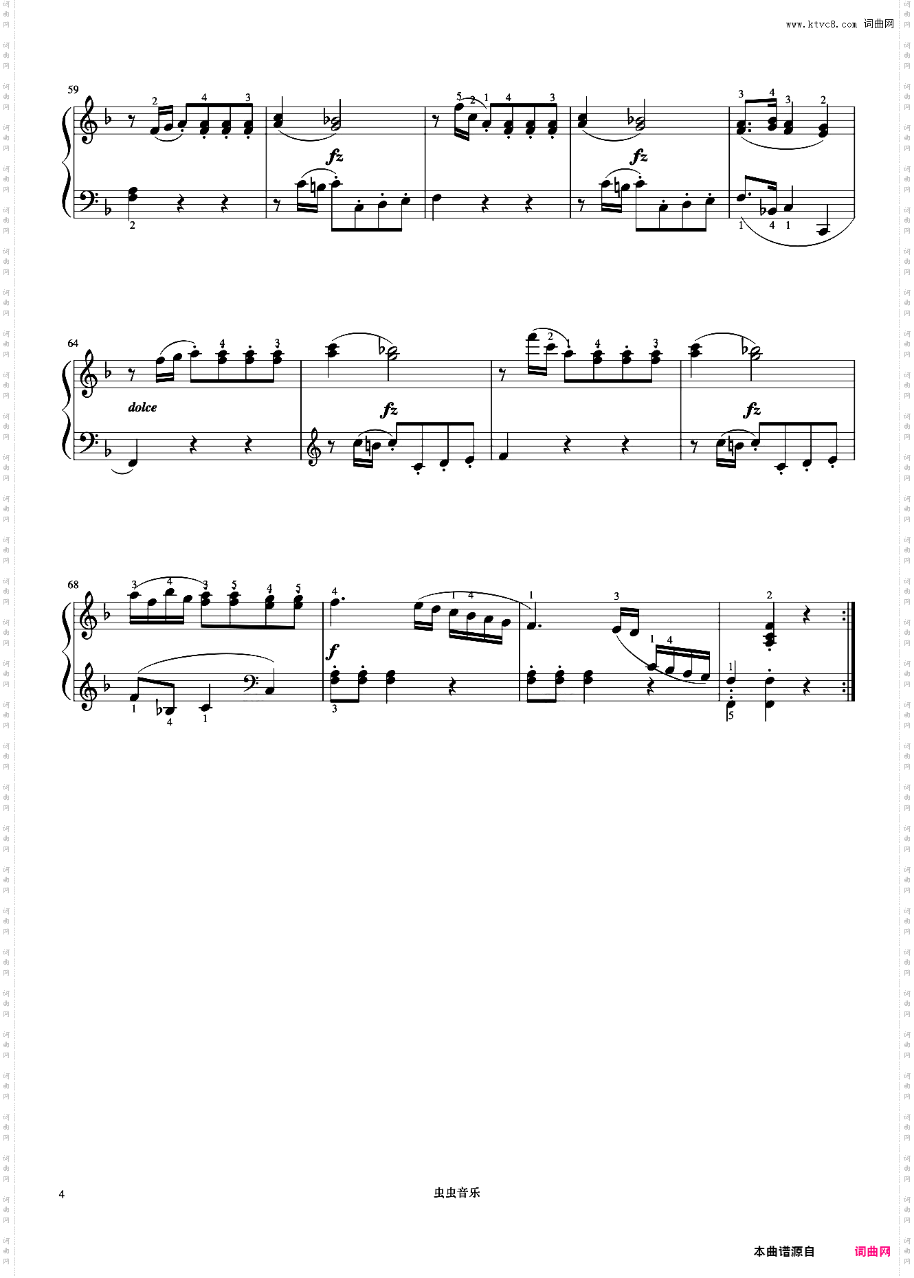 小奏鸣曲 Op·36 No·4 第一乐章《小奏鸣曲集》