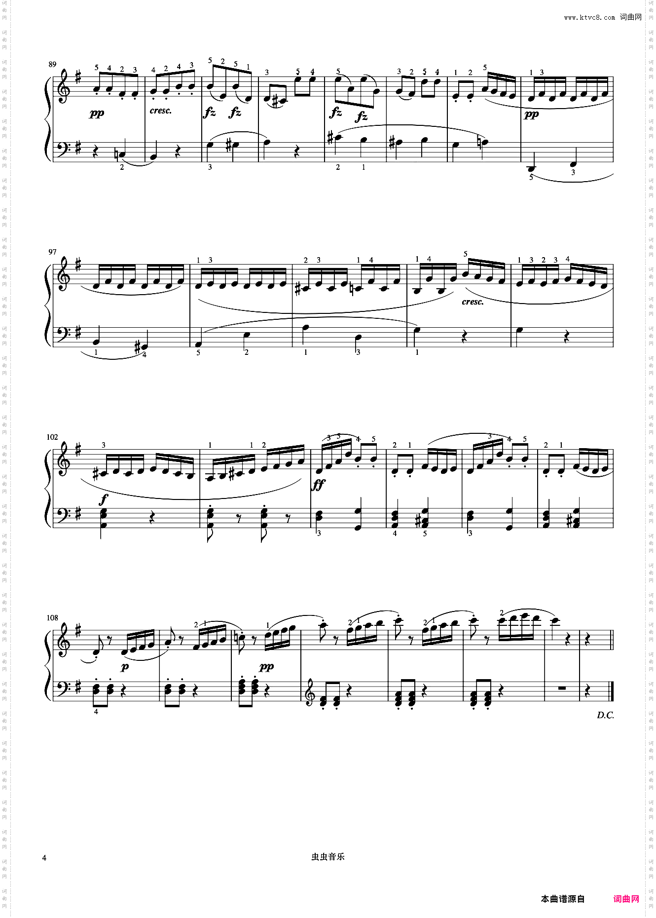 小奏鸣曲 Op·36 No·5 第三乐章《小奏鸣曲集》