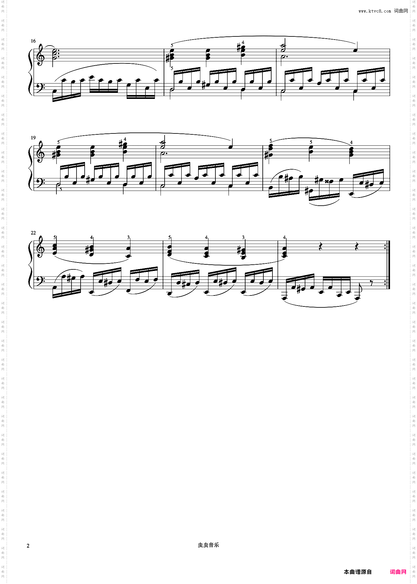 第10首《车尔尼左手练习曲 作品718》